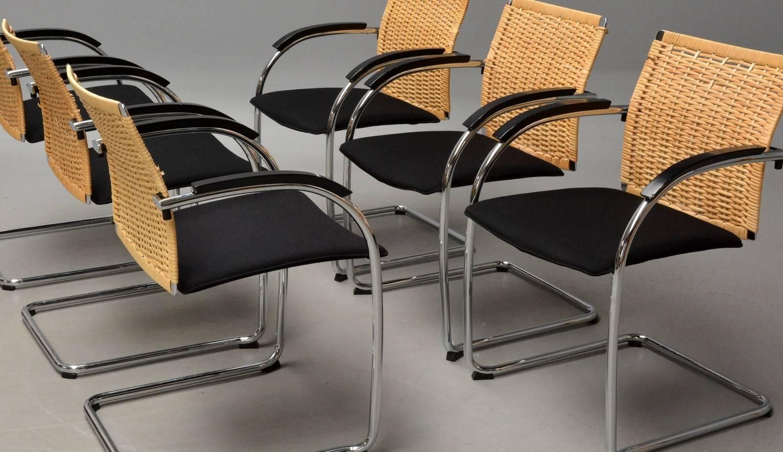 Set Of Six Dining Chairs By Jozef Gorcia & Andreas Krob For Thonet Model S78 photo Furniture