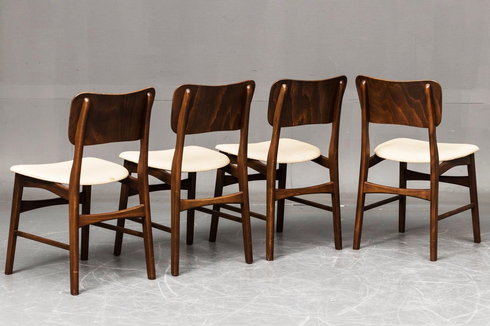 Set Of Four Dining Chairs By Ib Kofod Larsen For Christensen & Larsen photo Furniture