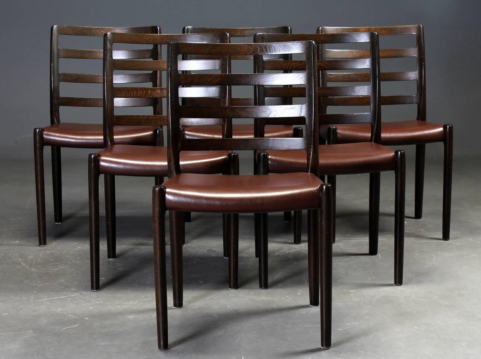 Set Of Six Oak Dining Chairs By Niels O. Moller For J.L.Moller photo furniture