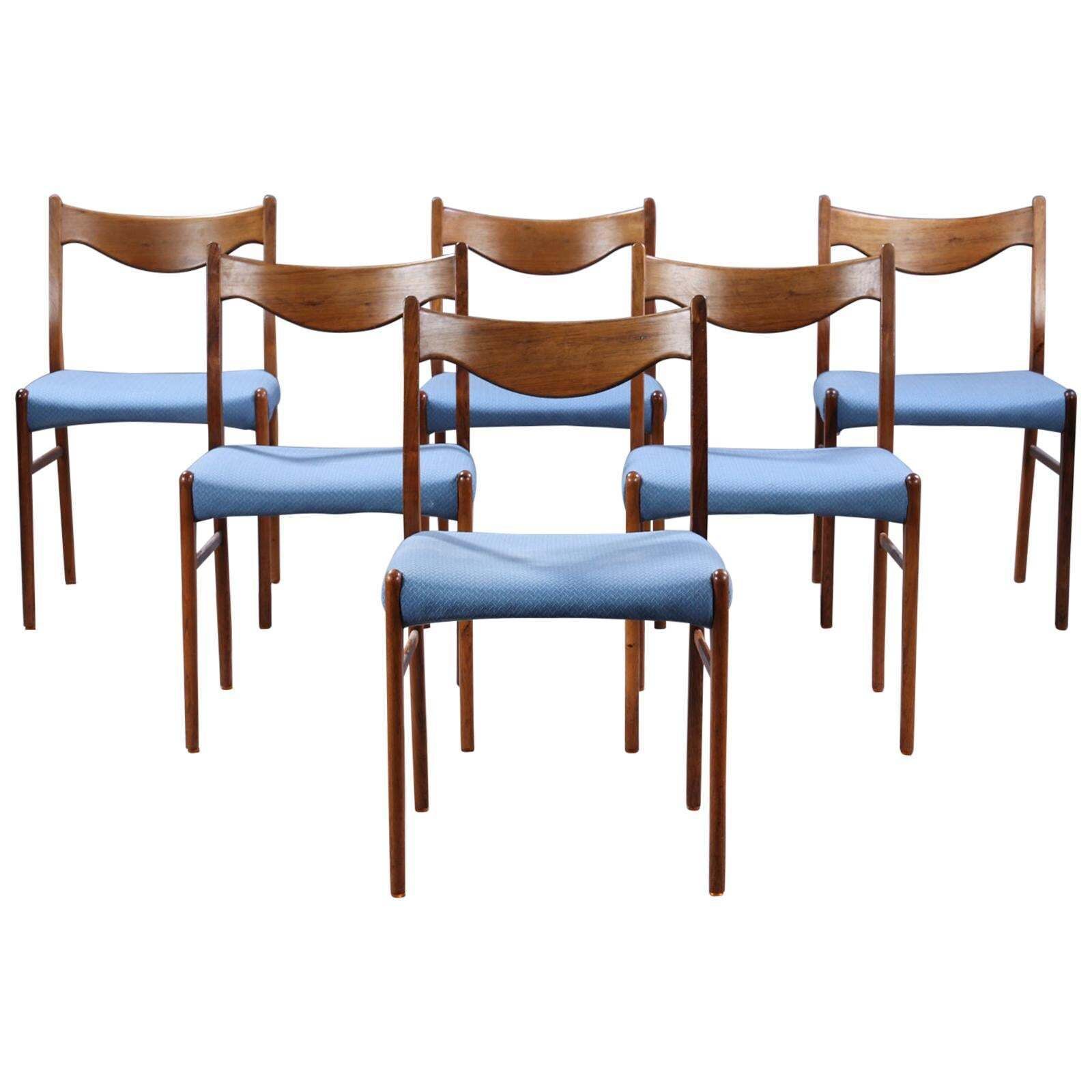 Set Of Six Arne Wahl Iversen Dining Chairs, Model Gs61