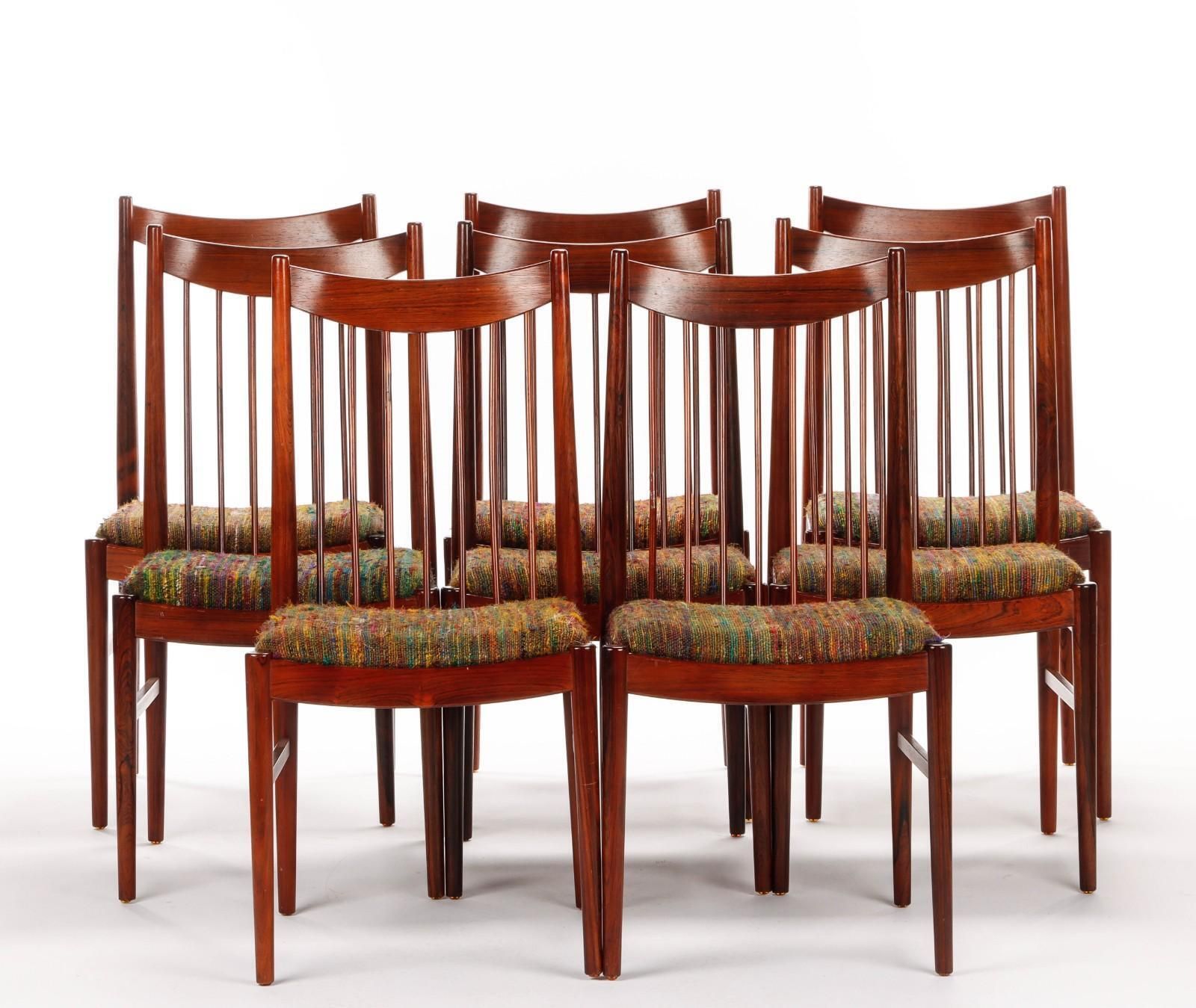 Set Of Eight Dining Chairs By Arne Vodder Model 422 For Helge Sibast photo furniture