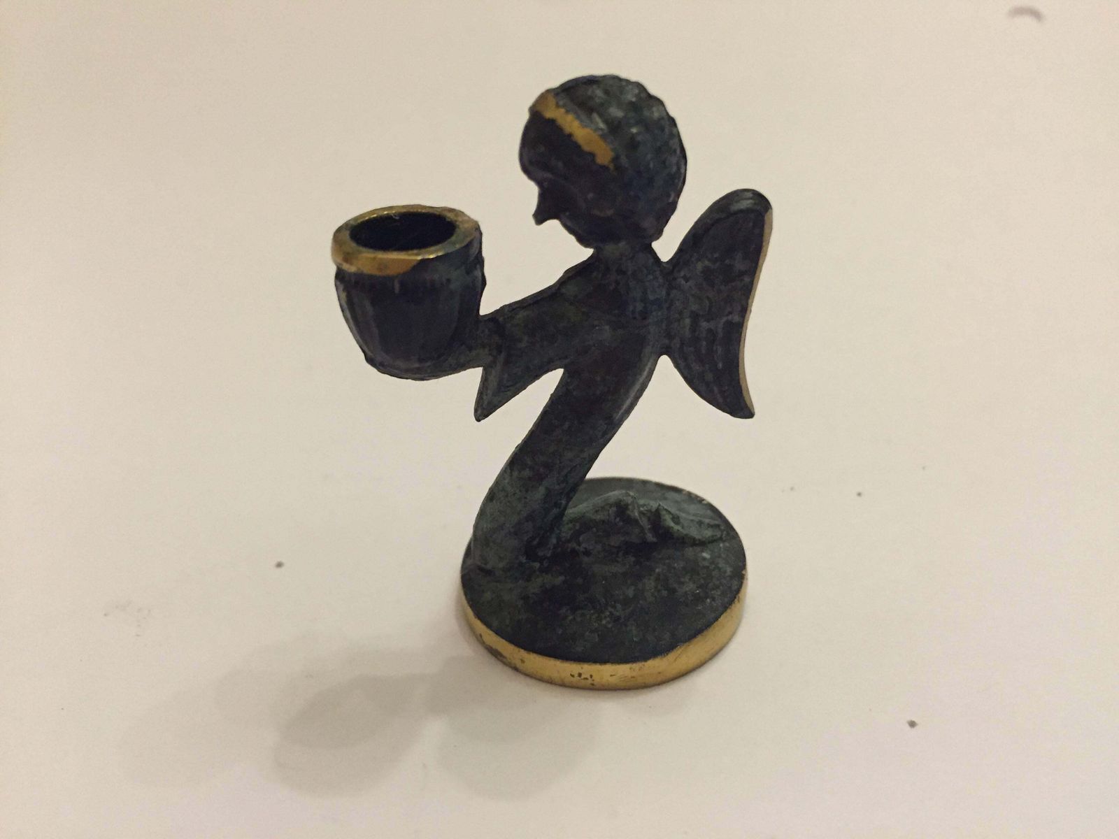 Cute Little Figure Angel Candleholder By Walter Bosse photo Home Decor