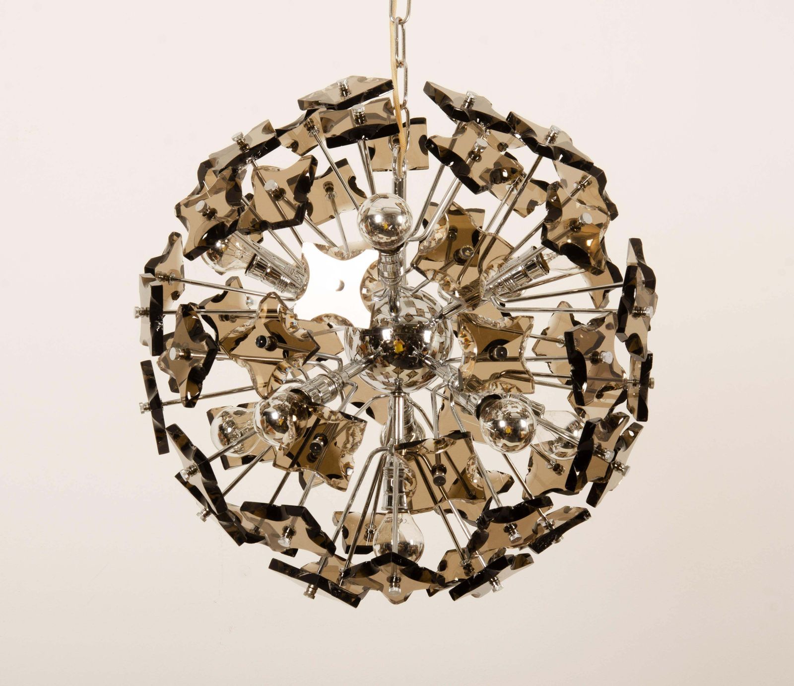 Glass Sputnik Chandelier By Fontana Arte photo vintage