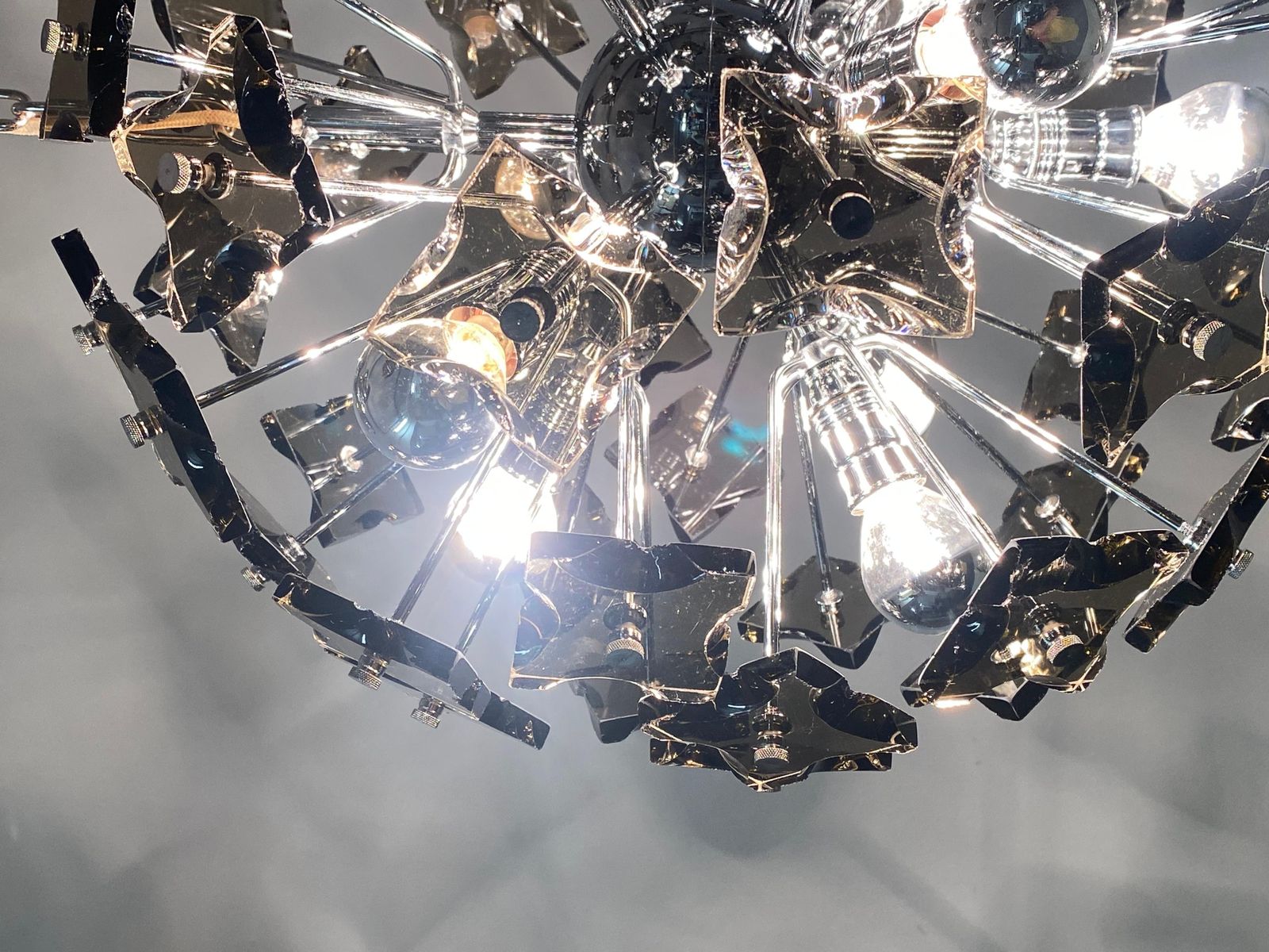 1693.0 Glass Sputnik Chandelier By Fontana Arte photo