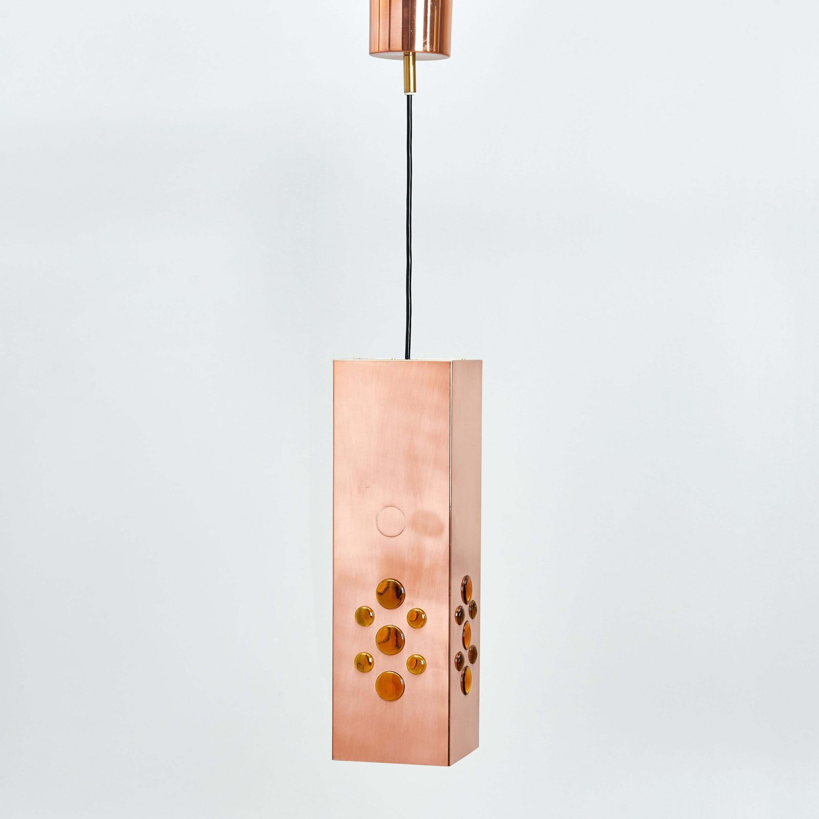Copper Square Glass Hanging Lamp By Hans Agne Jakobsson Ed. Markaryd, 1960s photo furniture
