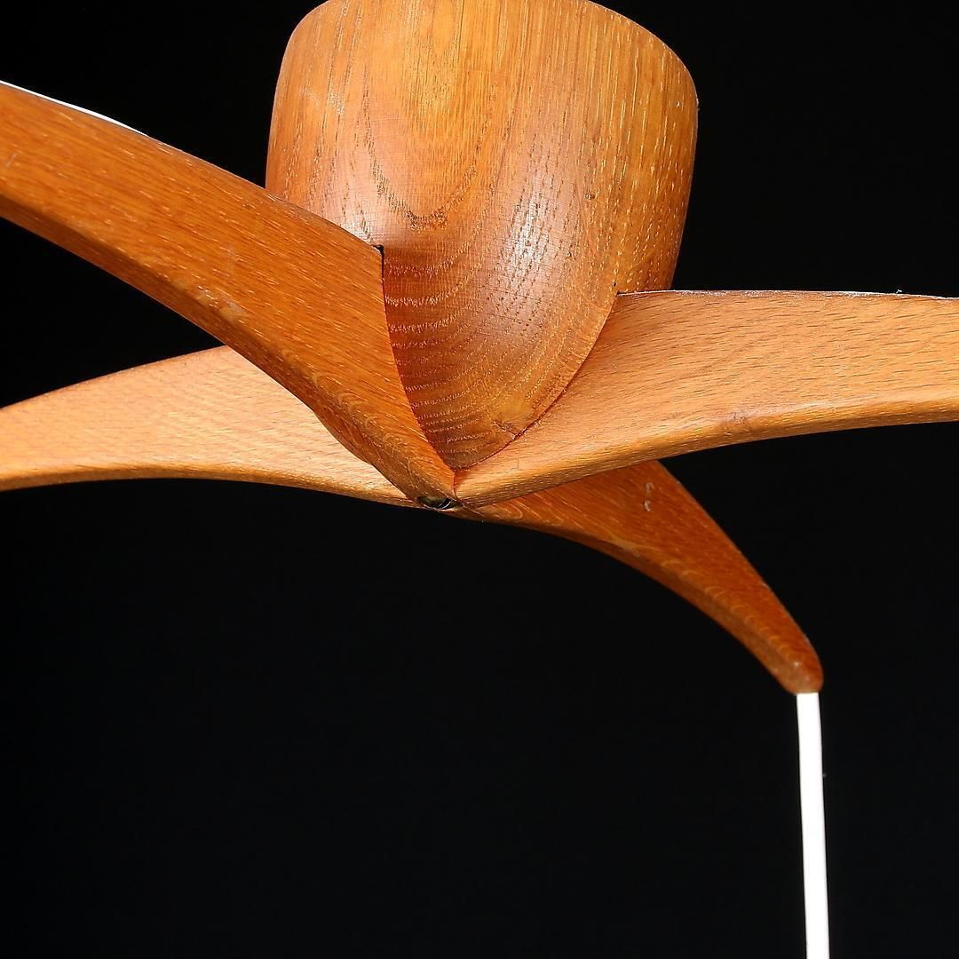 Uno & östen Kristiansson For Luxus Sweden Teak Chandelier Opaline Glass Shades photo Lighting