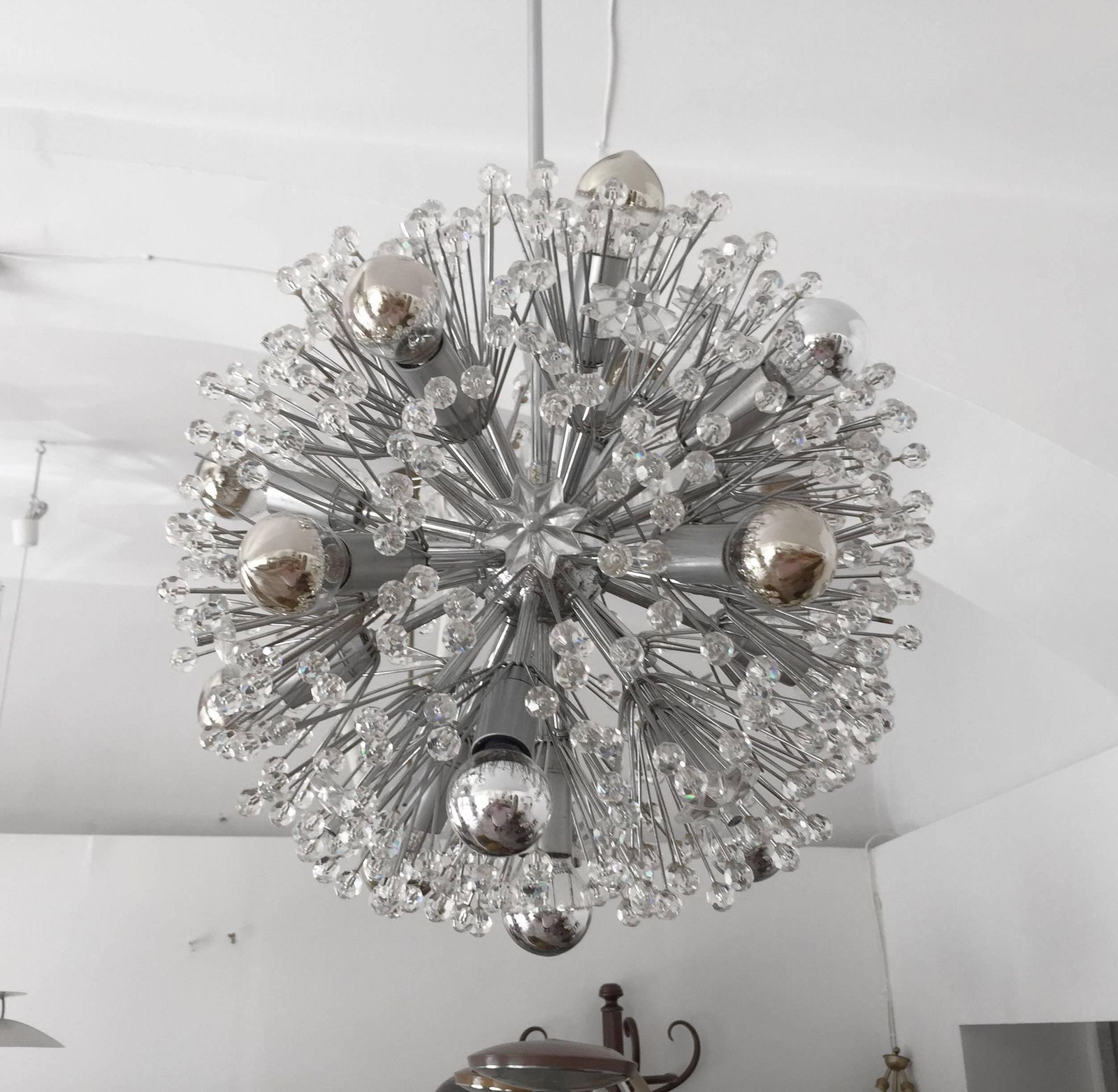 Sputnik Snowball Chandelier By Emil Stejnar For Rupert Nikoll photo buy