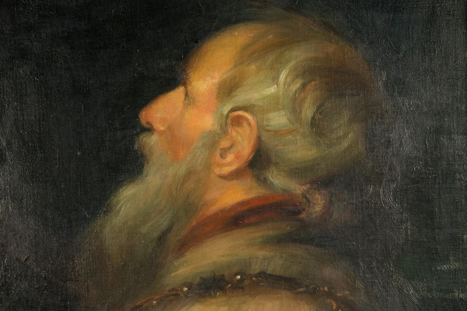 Oil Painting After Peter Paul Rubens "King David Playing The Harp" photo furniture