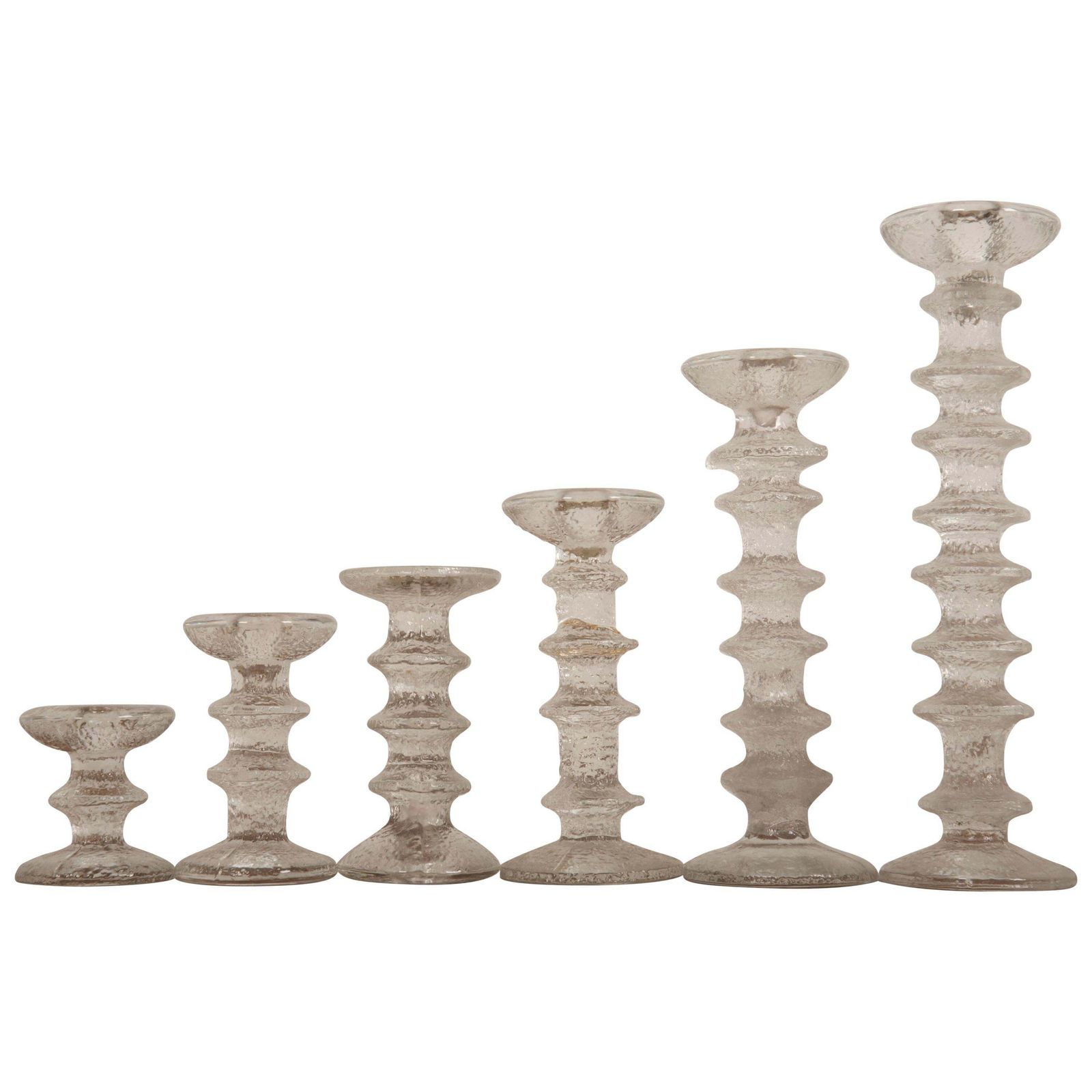 Set Of Six Timo Sarpaneva Festivo Candlesticks For Iittala