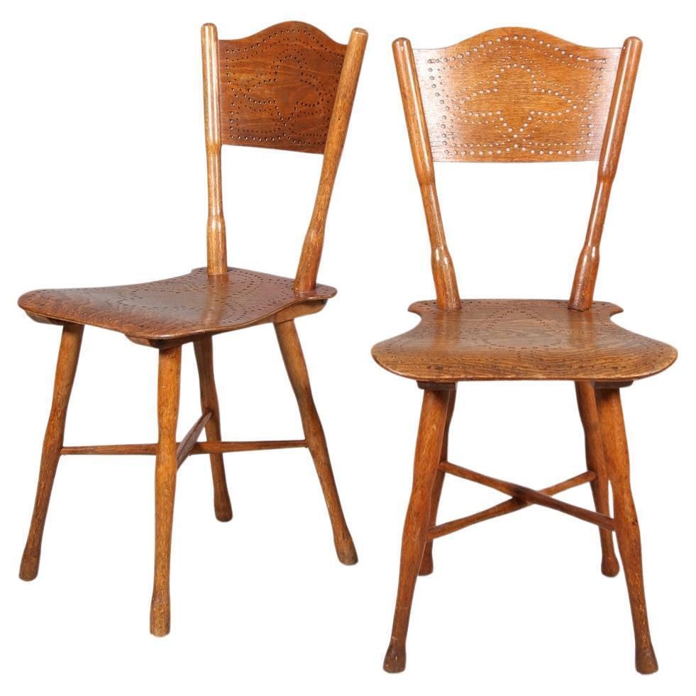 Rare Pair Of Thonet Chairs Model 110