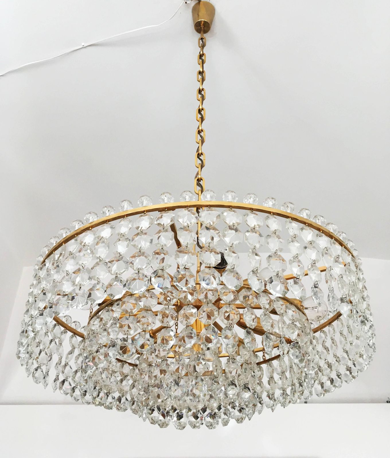 photo furniture Beautiful Cut Crystal Chandelier By Bakalowits