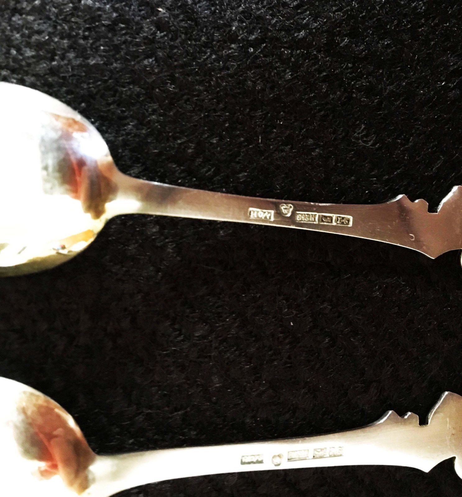 French Silver And Gold Tea Or Coffee Spoons With Cake Server photo furniture