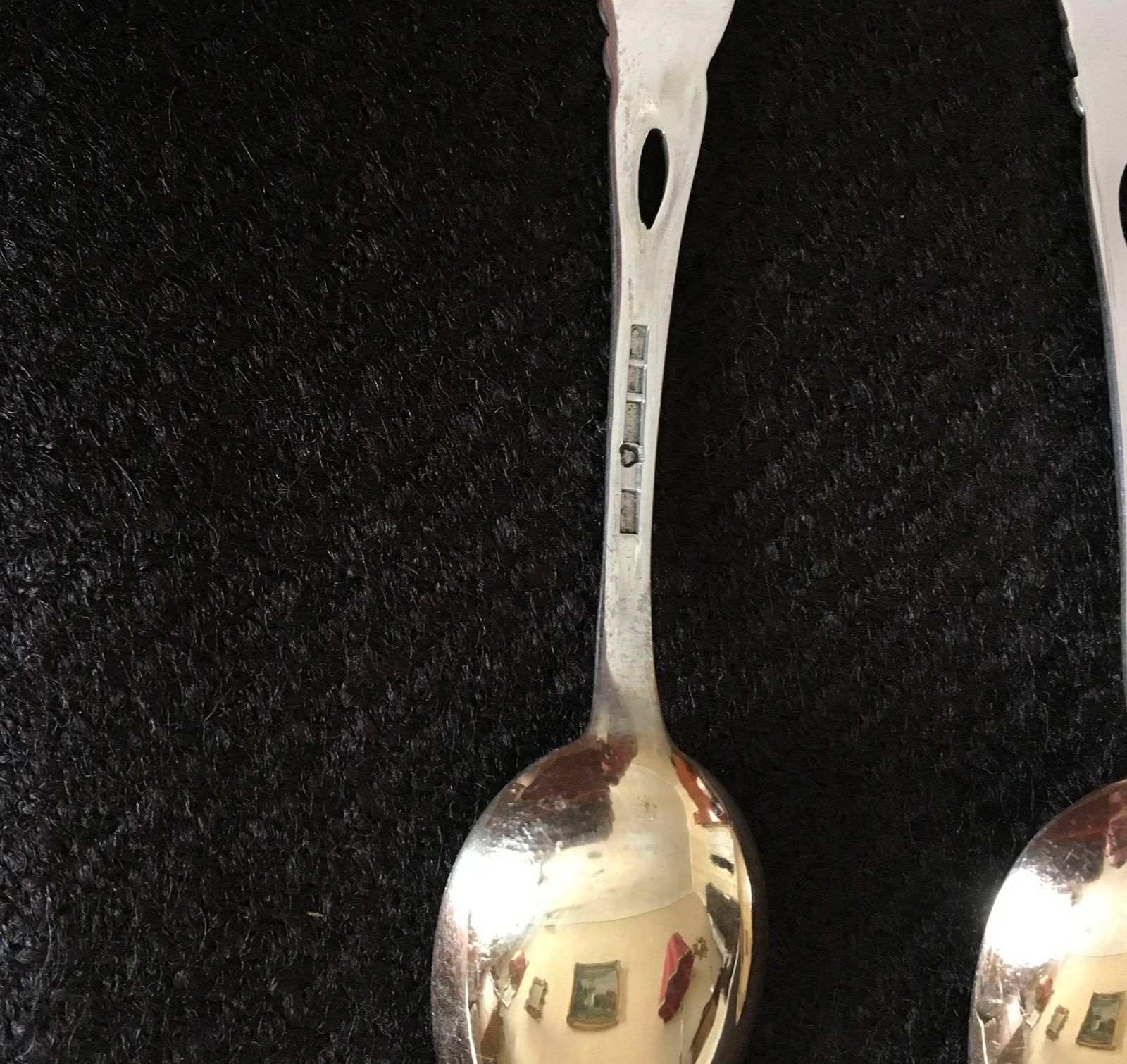 French Silver And Gold Tea Or Coffee Spoons With Cake Server photo buy
