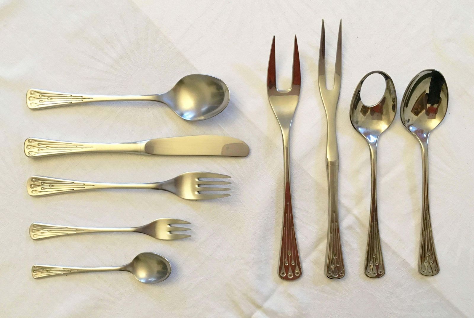 Flatware, Cutlery Set By Berndorf Model 9100, Charleston photo vintage