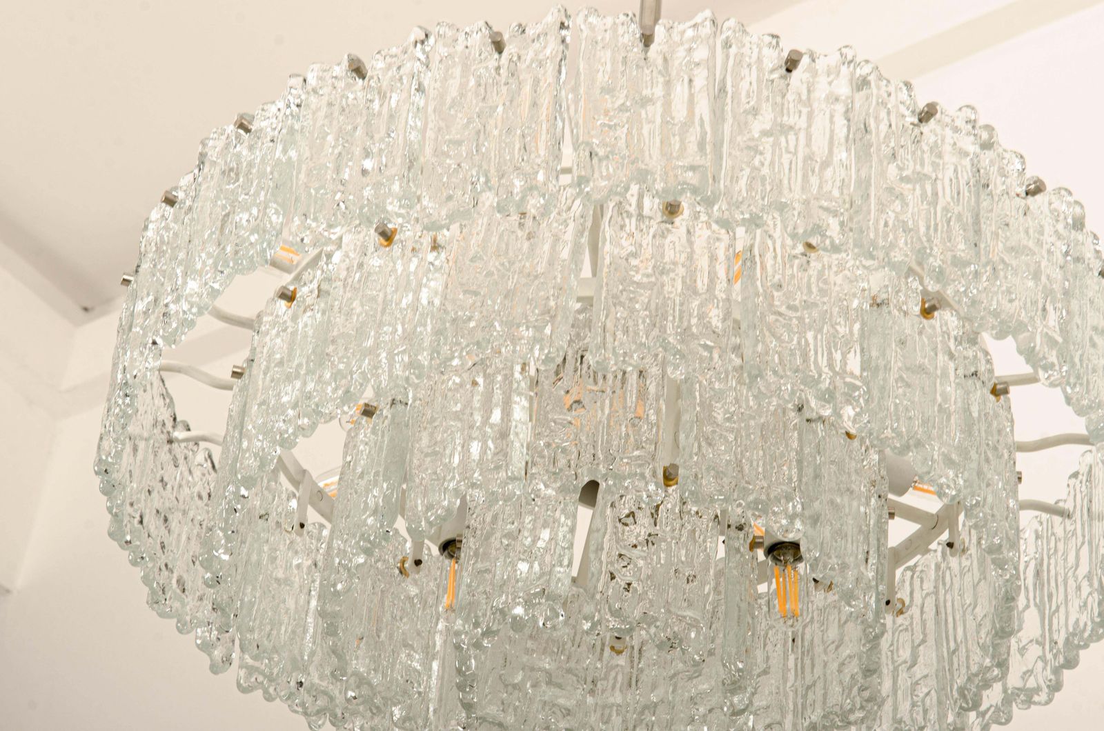 5253.0 Impressive Austrian Kalmar Arena Crystal Ice Glass Chandelier photo