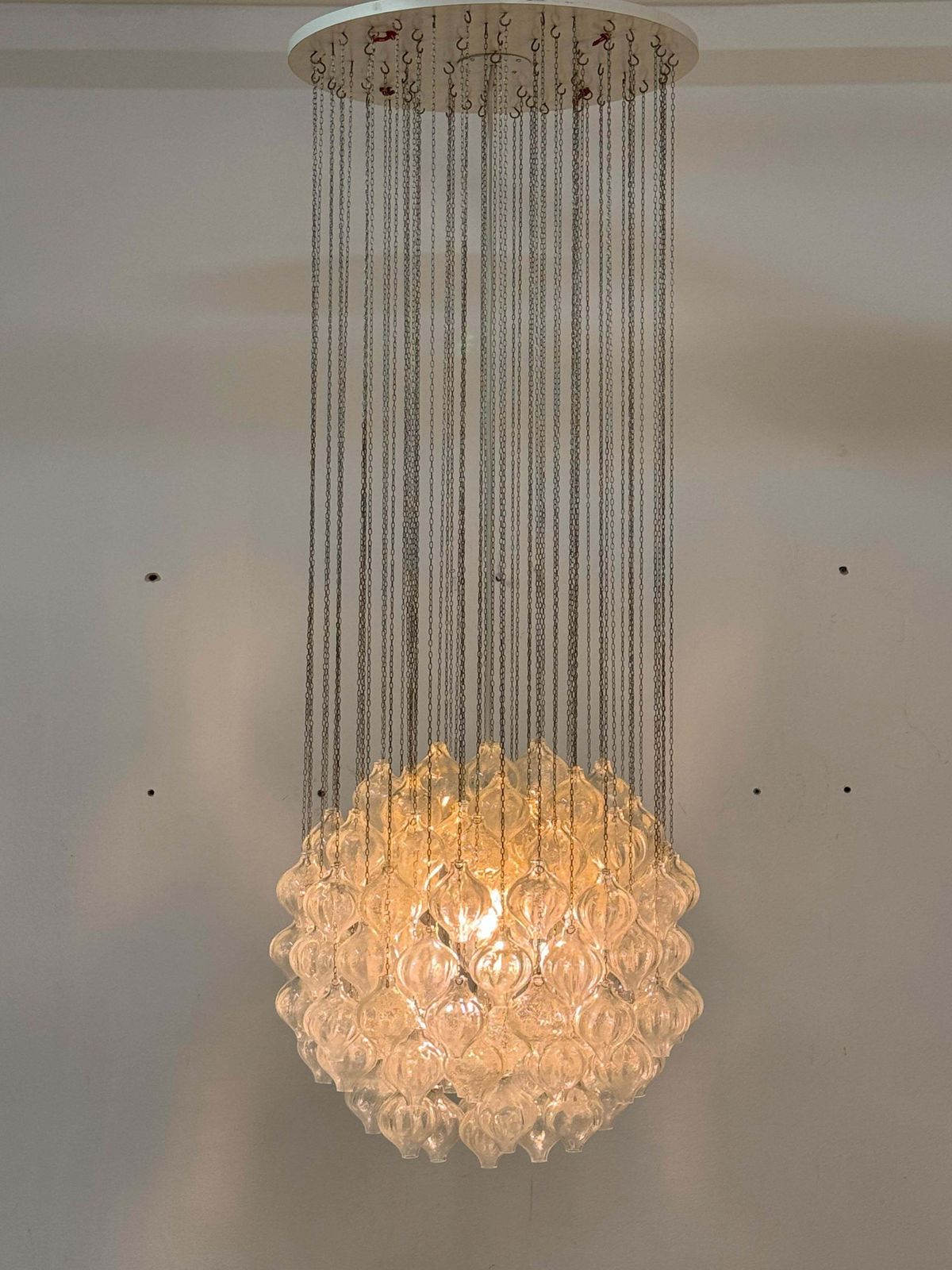 Mid Century "Tulipan" Chandelier By J.T. Kalmar photo Lighting