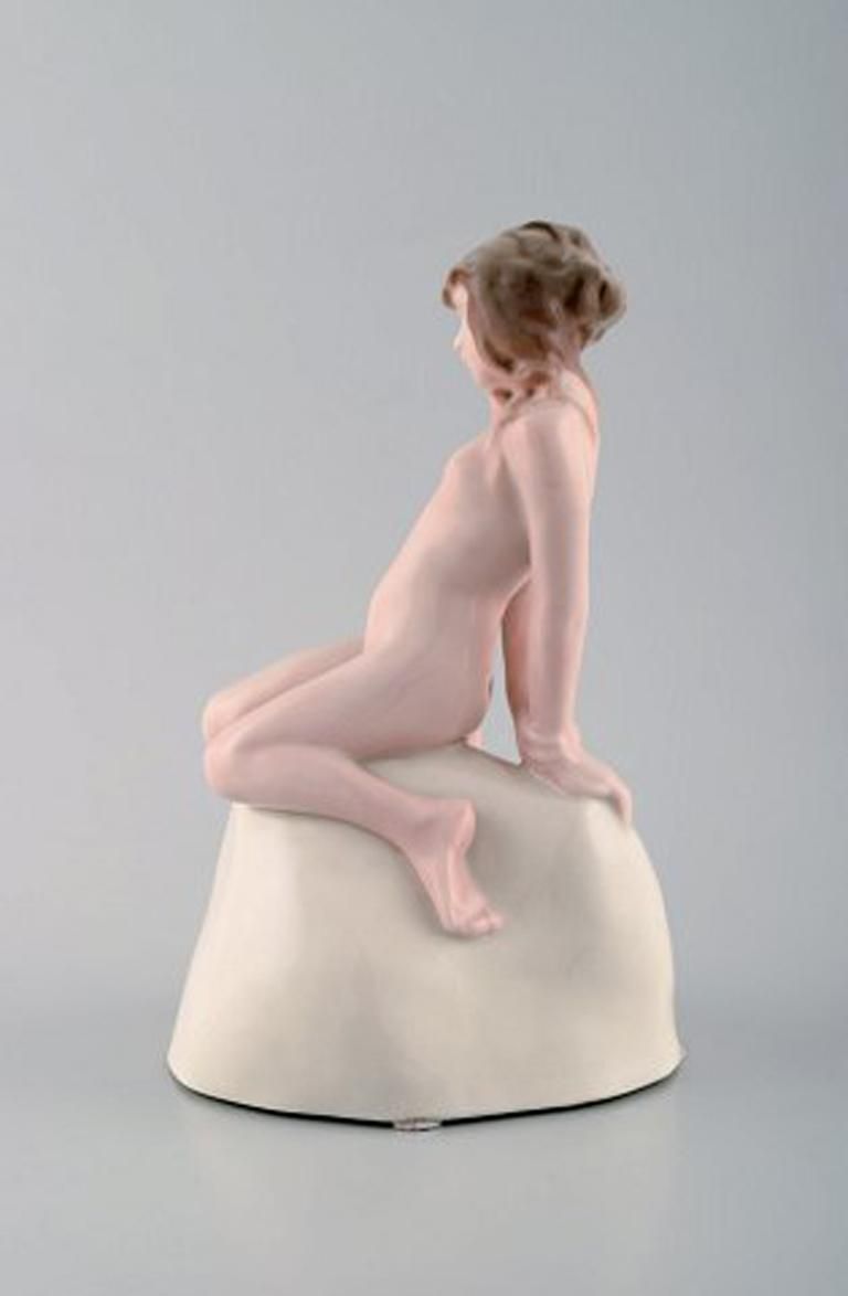 Vicken Von Post, Rörstrand, Rare Art Deco Figure In Porcelain, Young Nude Woman photo furniture
