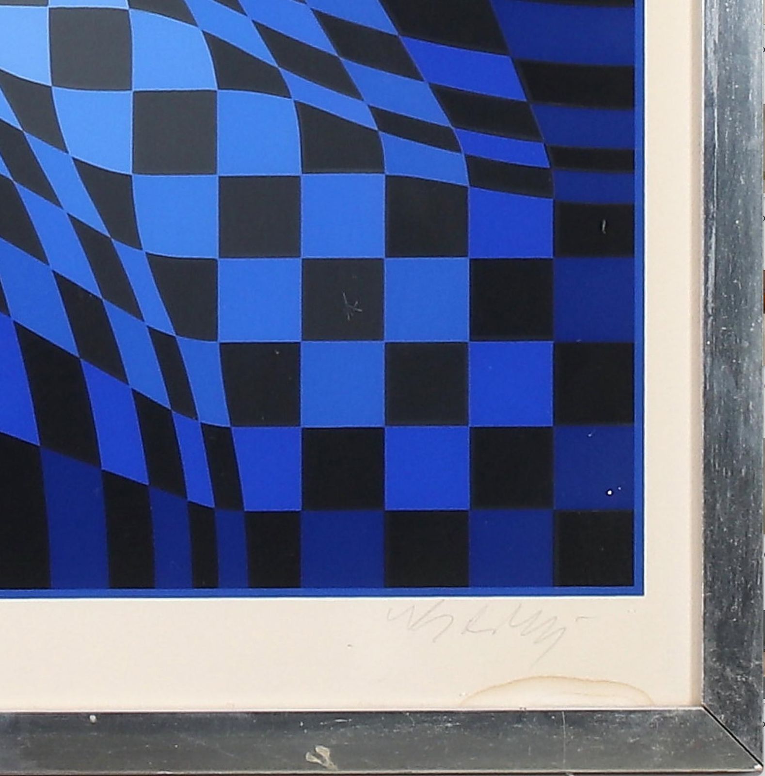 Blue Geometric Print By Victor Vasarely Ond Lz, From Gaia photo Art