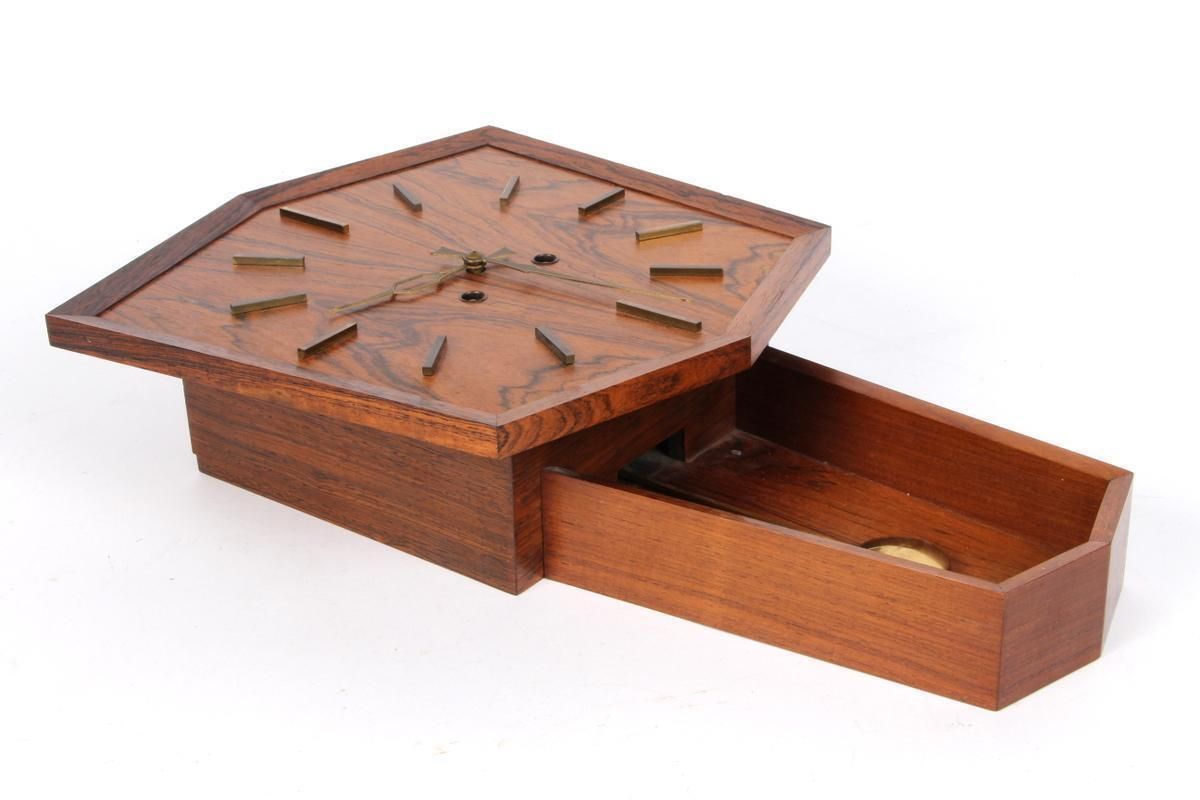 Danish Hardwood Wall Clock photo furniture