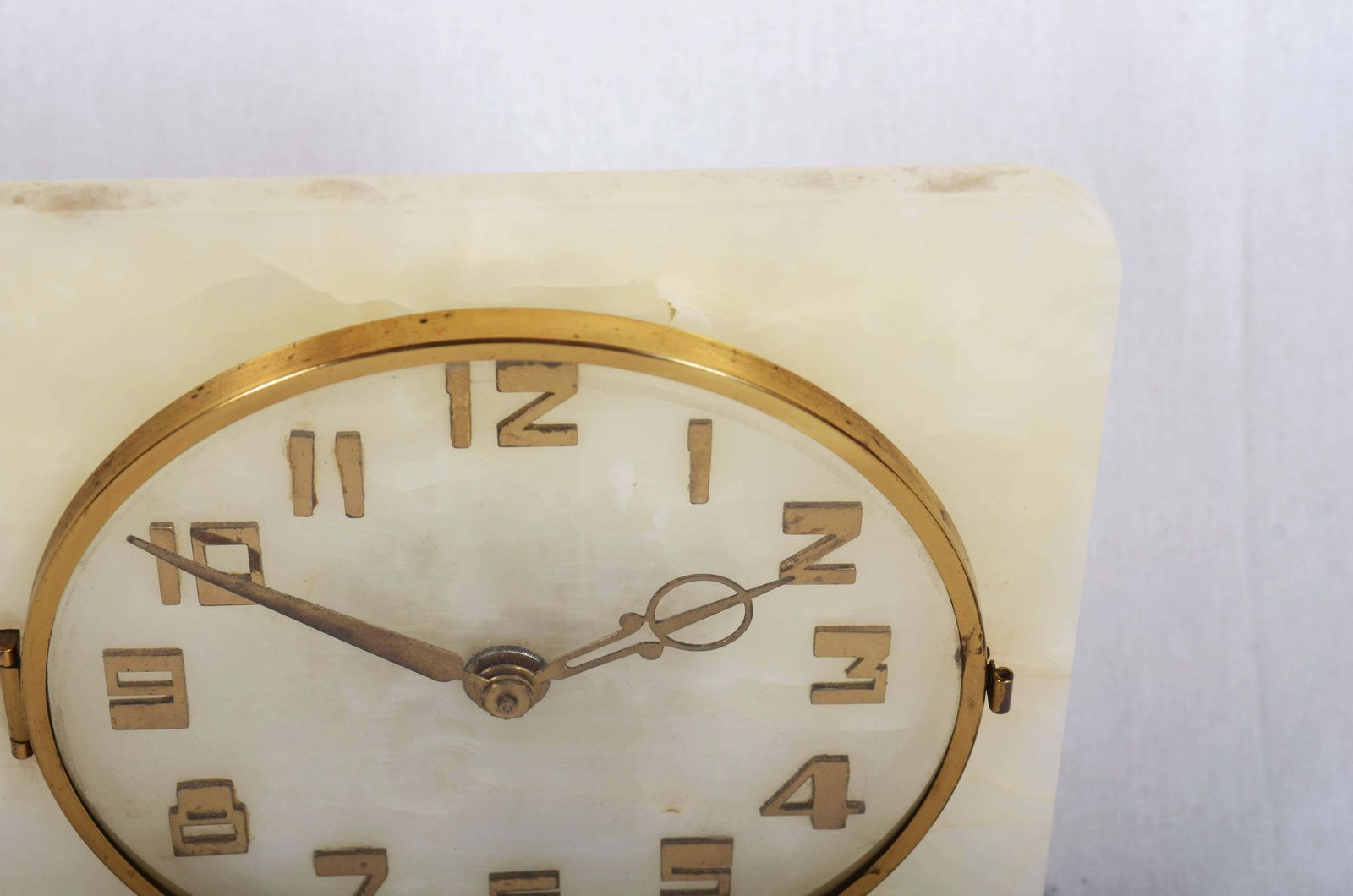 Art Deco Alabaster Table Clock photo for sale