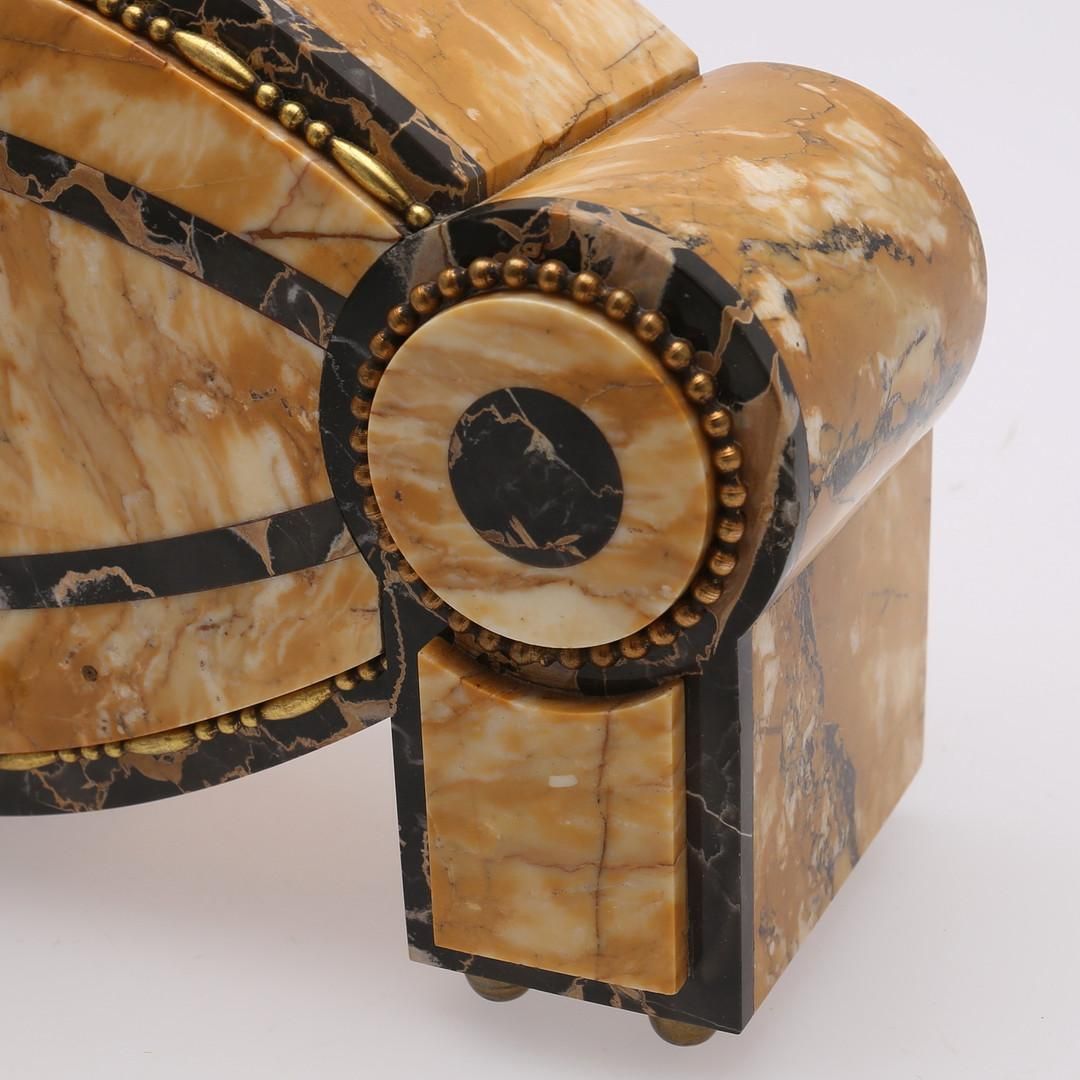 Carlo Bugatti Style Art Deco Marble Clock photo Home Decor