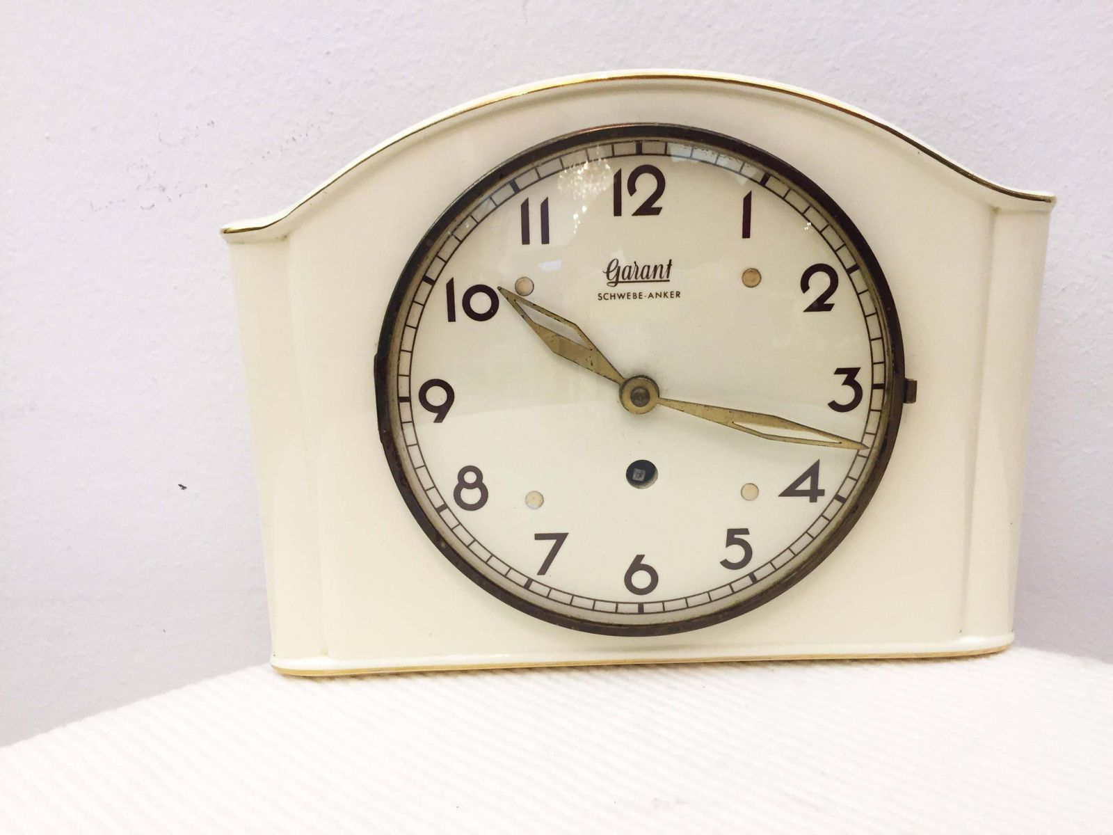 German Ceramic Wall Clock By Garant photo for sale