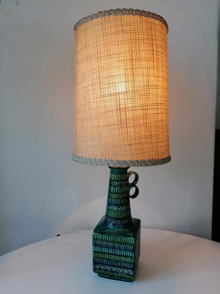 Midcentury Ceramic Table Lamp Attributed To Bitossi photo furniture