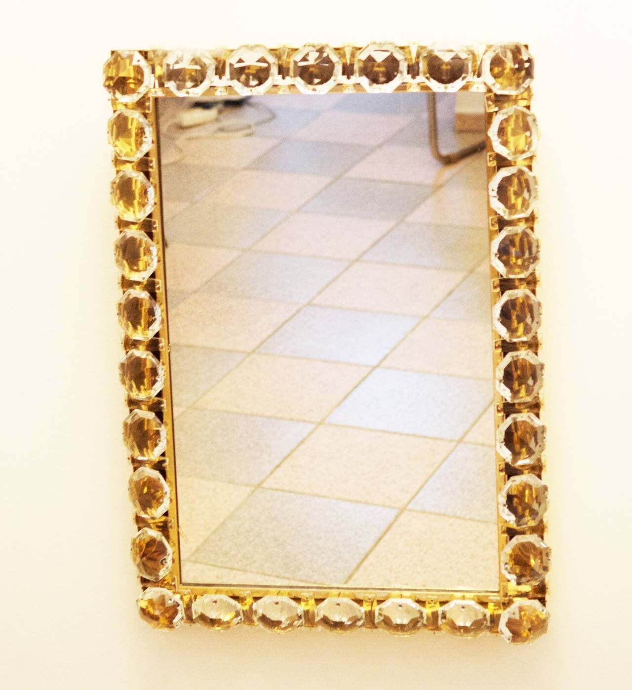 Large Cut Crystal Mirror By Bakalowits & Söhne photo for sale