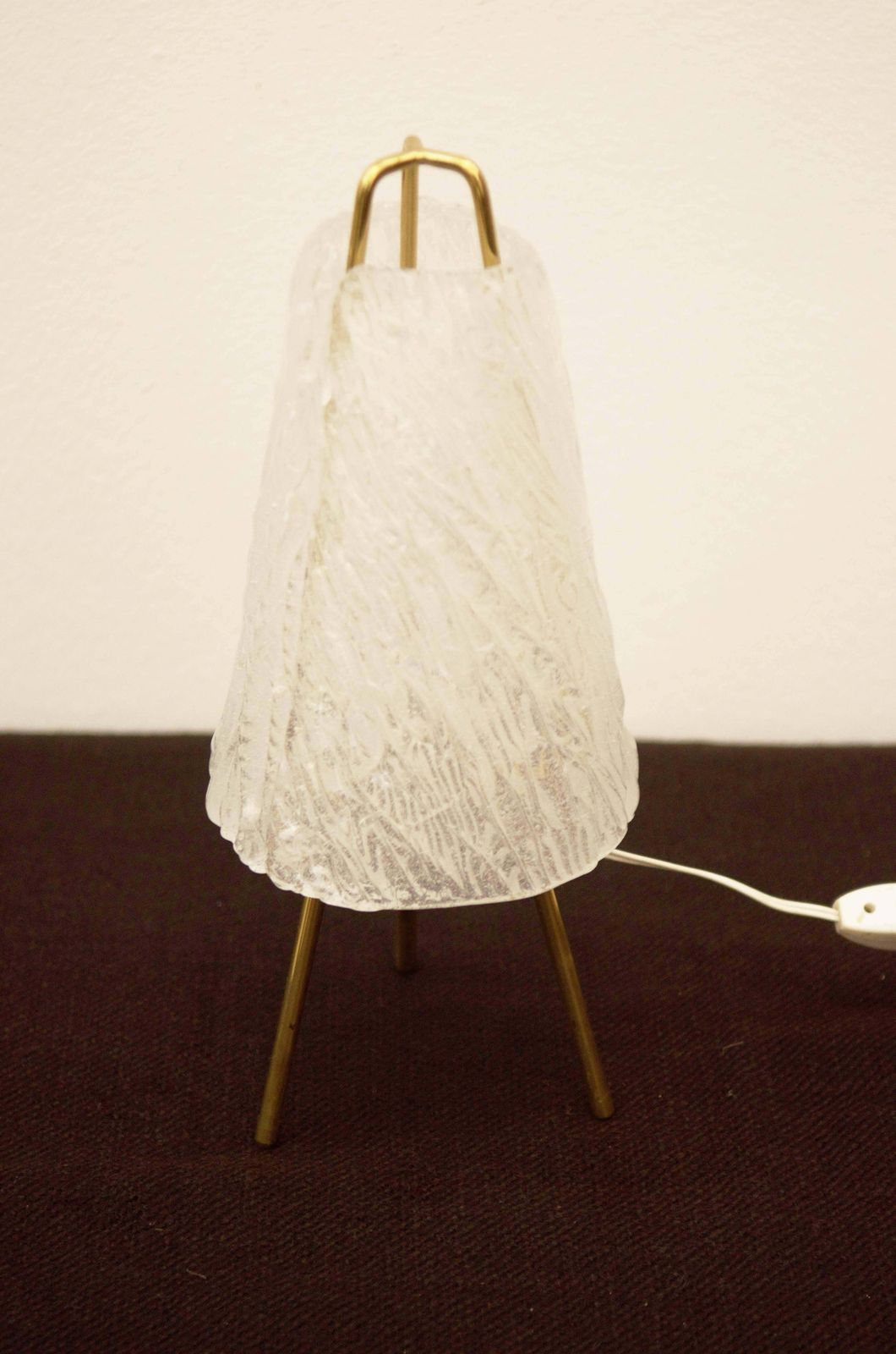 photo for sale Set Of Two Ice Glass Table Lamps By "Kalmar" Vienna