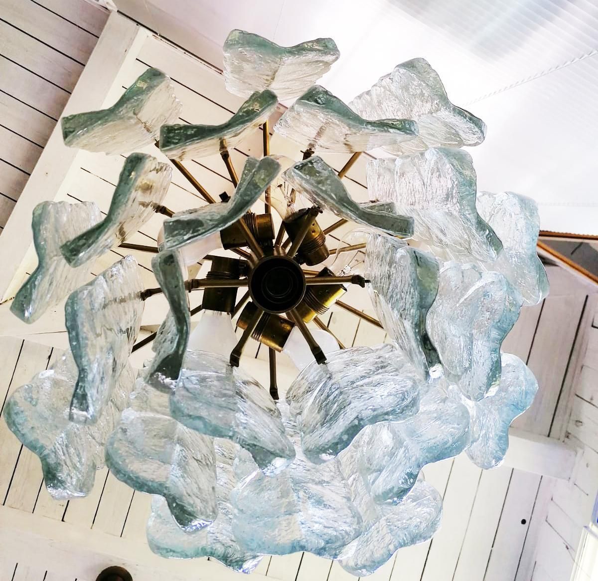 J. T. Kalmar Citrus Swirl Crystal Glass Chandelier photo Lighting