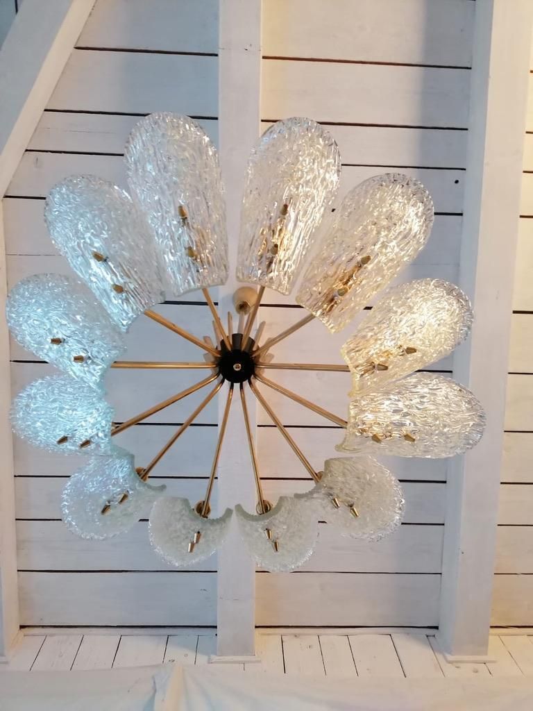 photo buy Beautiful Huge Chandelier With Textured Glass By J. T. Kalmar