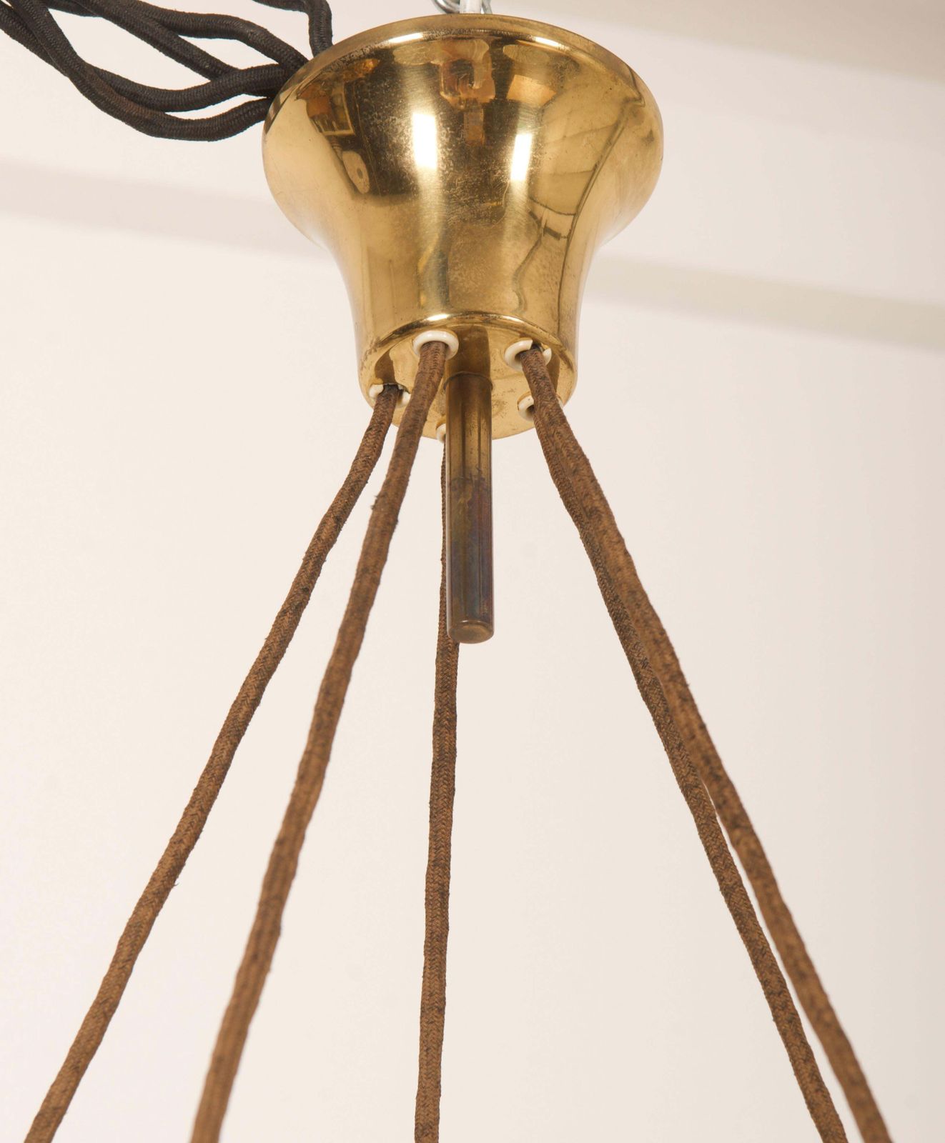 photo furniture Austrian Brass Chandelier With Textured Glass By J. T. Kalmar