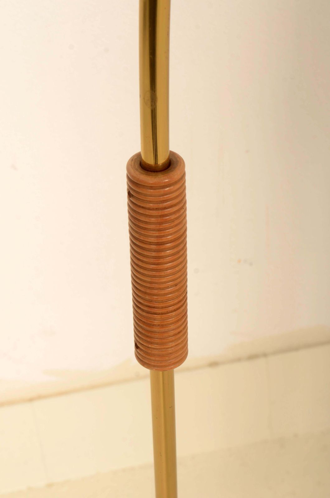 Midcentury Brass Floor Lamp By Rupert Nikoll photo vintage