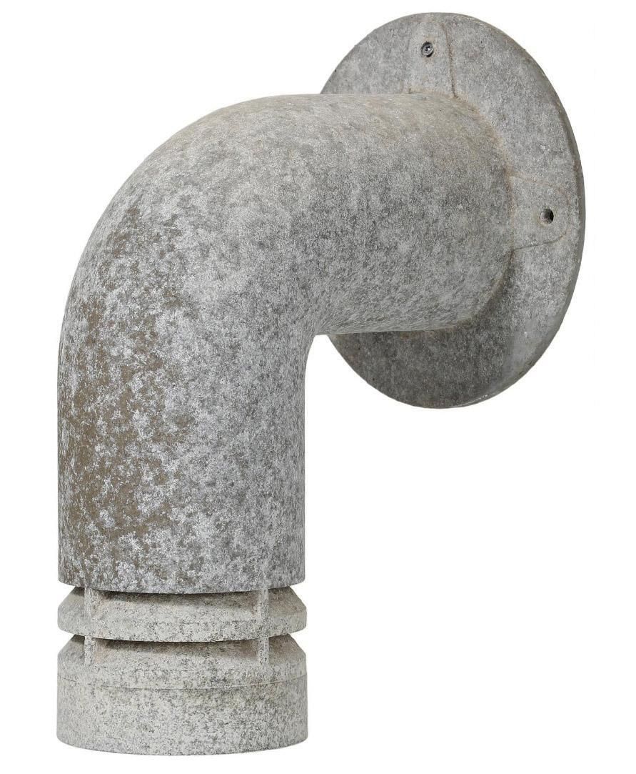 A Pair Of Outdoor Galvanized Metal Wall Lamps “Pipeline” By Ole Pless Jørgensen photo 1607.0