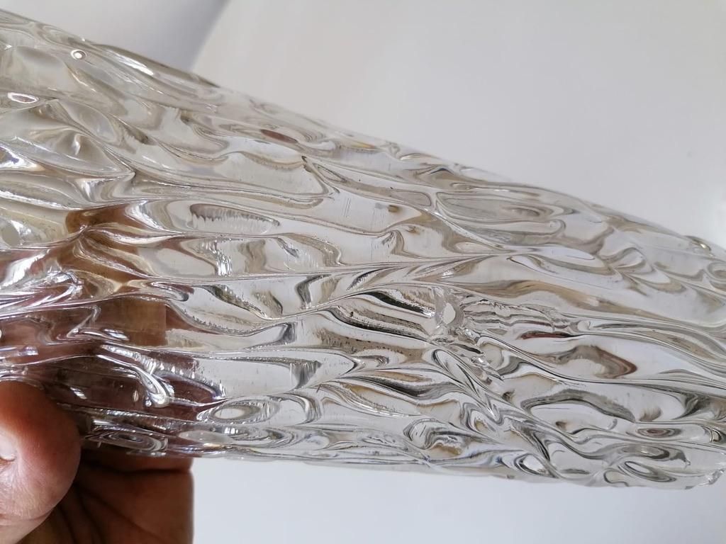 photo buy Rare Large Structured Glass Wall Lights Sconces By Kalmar