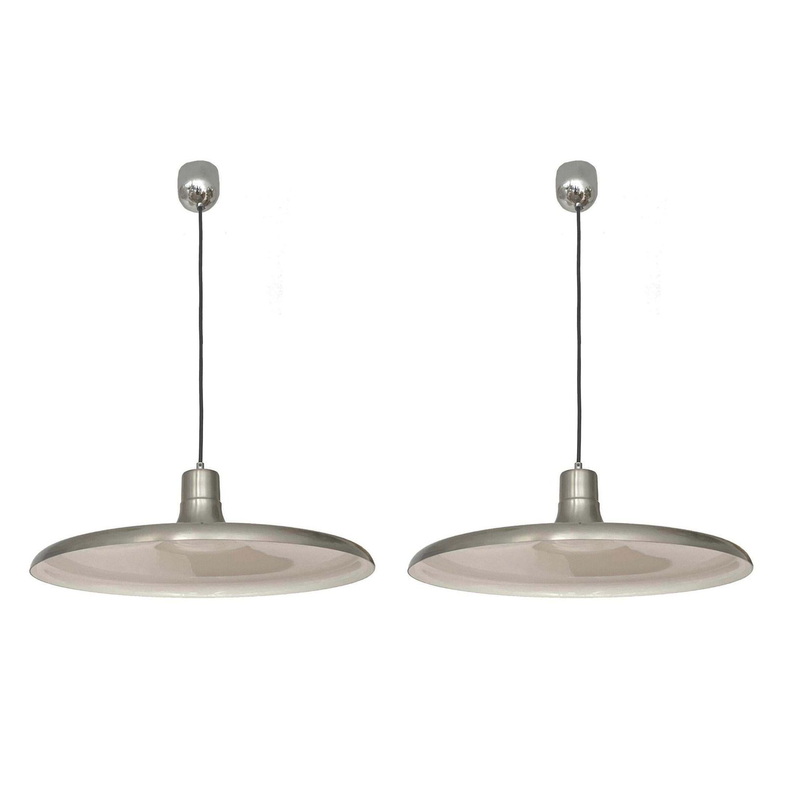 Mid Century Set Of Three Metal Chandeliers By Estiluz, Barcelona, 1970s photo Lighting