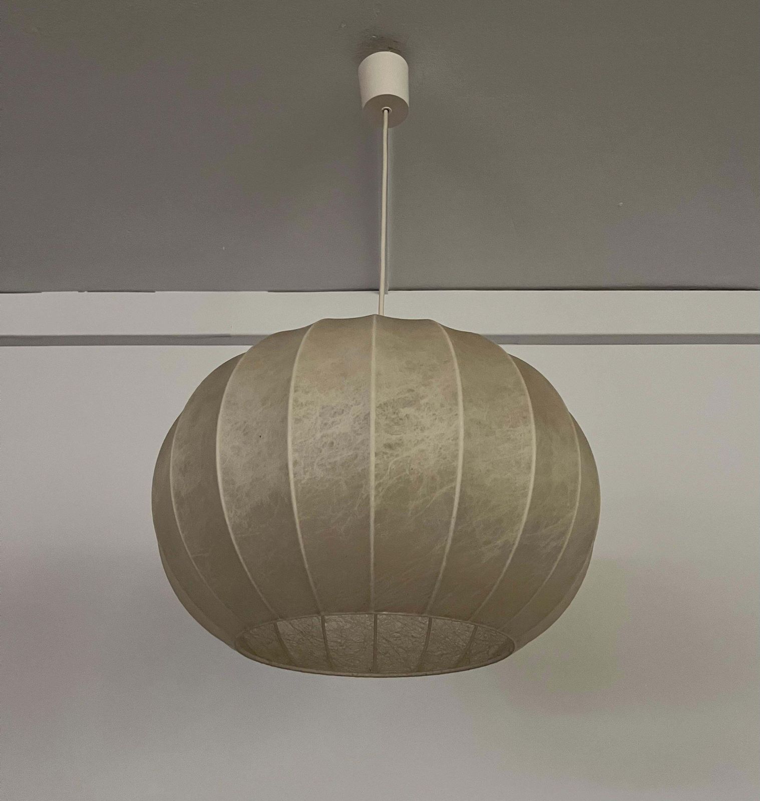 German Mid Century "Cocoon" Chandelier By Goldkant Leuchten, 1970s photo furniture