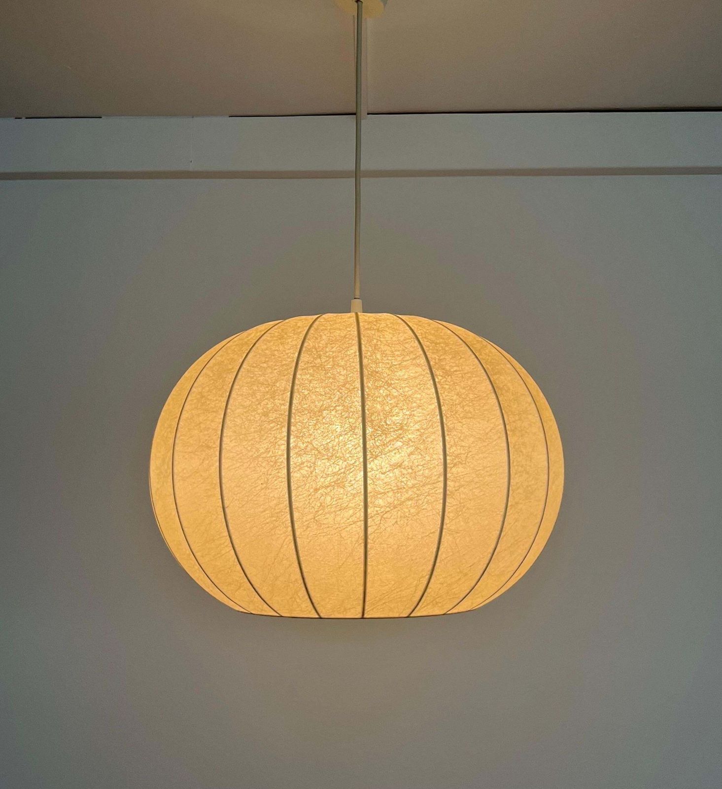 German Mid Century "Cocoon" Chandelier By Goldkant Leuchten, 1970s photo vinterior
