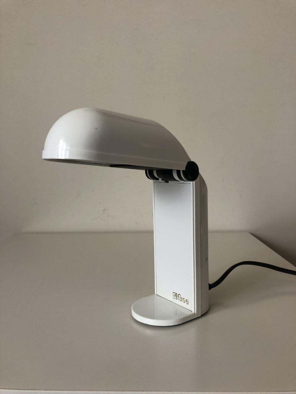 Spanish White Pair Of Table Lamps By Fase, Model "Bambina", 1980s photo buy