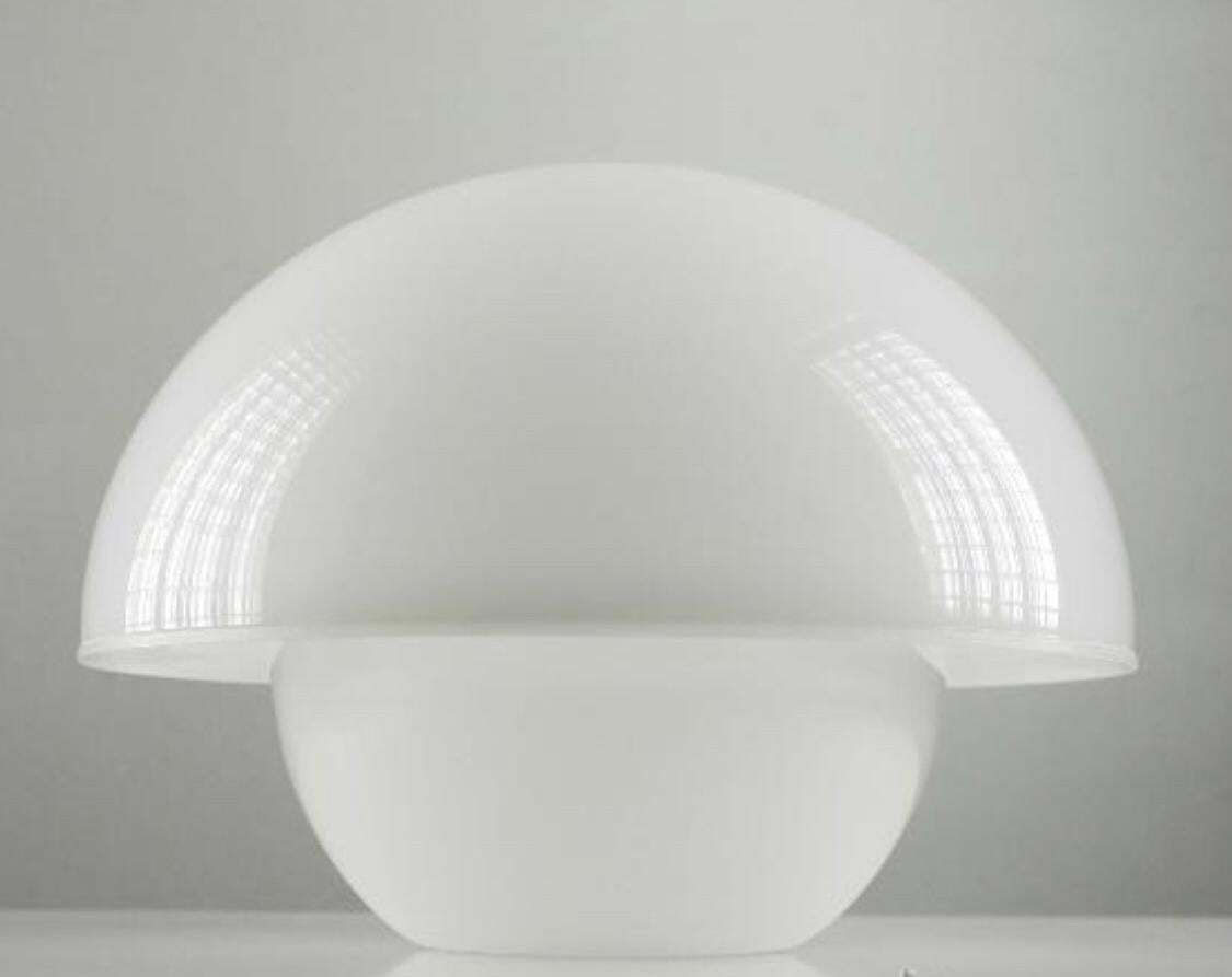 820.0 Midcentury White Lucite Table Lamp By André Ricard For Metalarte, 1970s photo