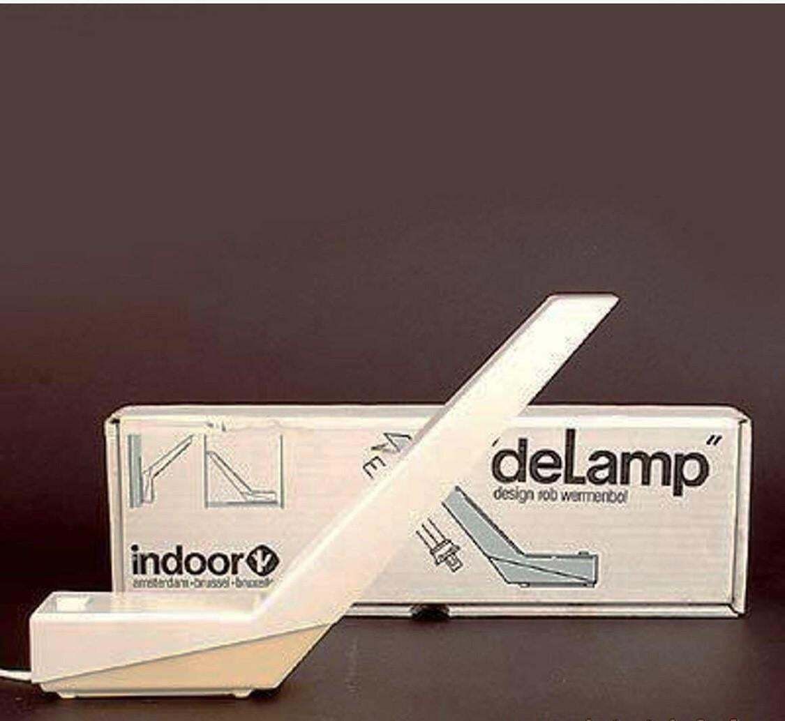 1049.0 Pair Of "Delamp" Dutch Black Lamps By Rob Wermenbol For Indoor, 1980s photo