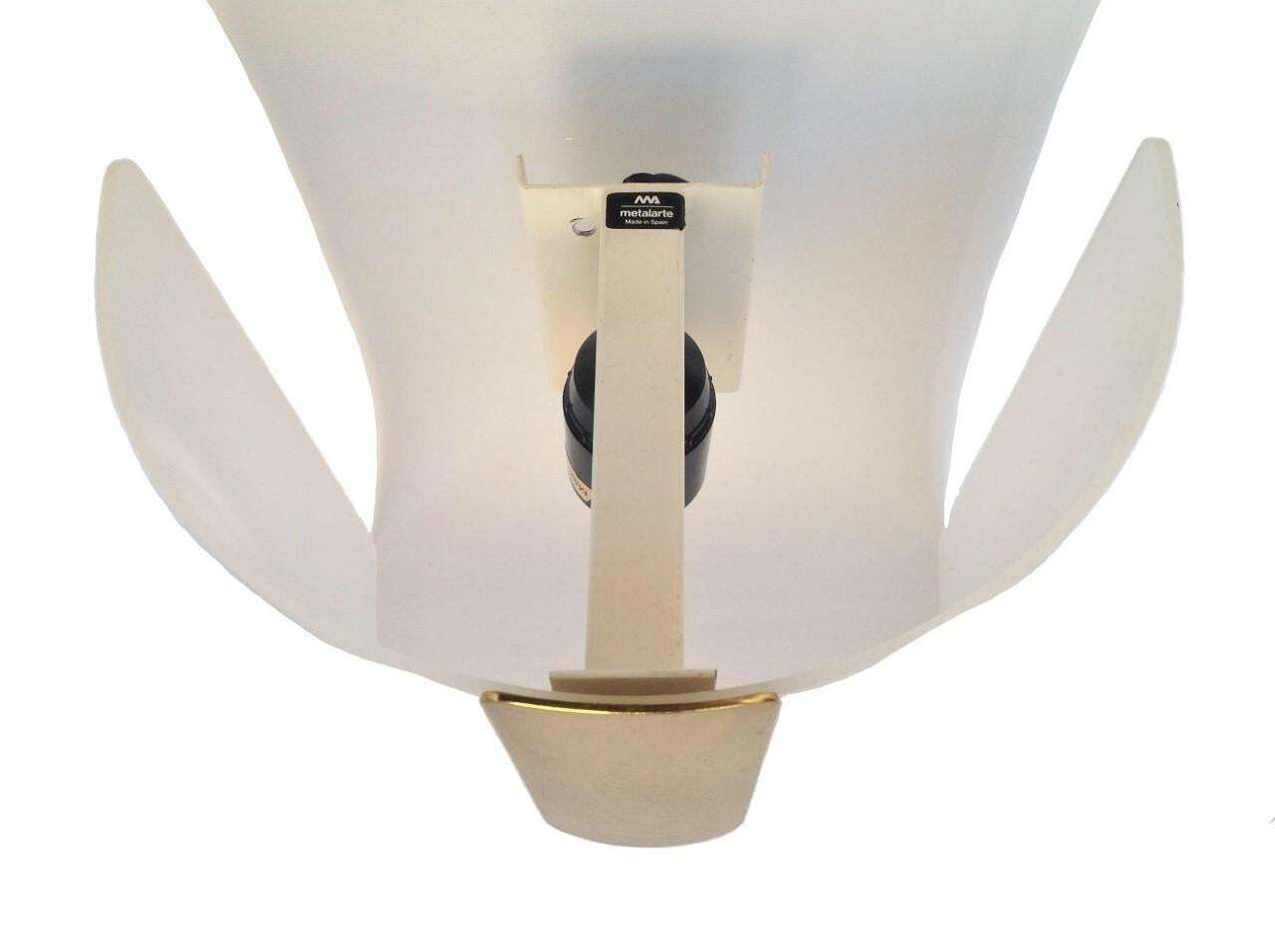 Pair Of Postmodern Lucite Brass Wall Lights By Metalarte, 1980s photo buy