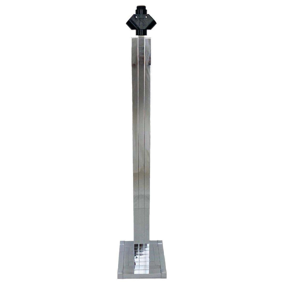 Chromed Midcentury Metal Floor Lamp By Bd Lumica, Barcelona, 1970s