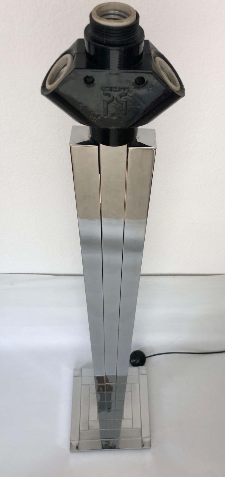 Chromed Midcentury Metal Floor Lamp By Bd Lumica, Barcelona, 1970s photo Lighting