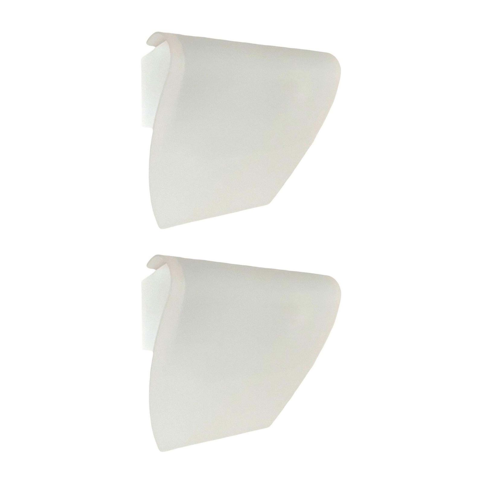 Postmodern Pair Of White Glass Metal Wall Sconces By Blauet, Barcelona, 1990s photo furniture