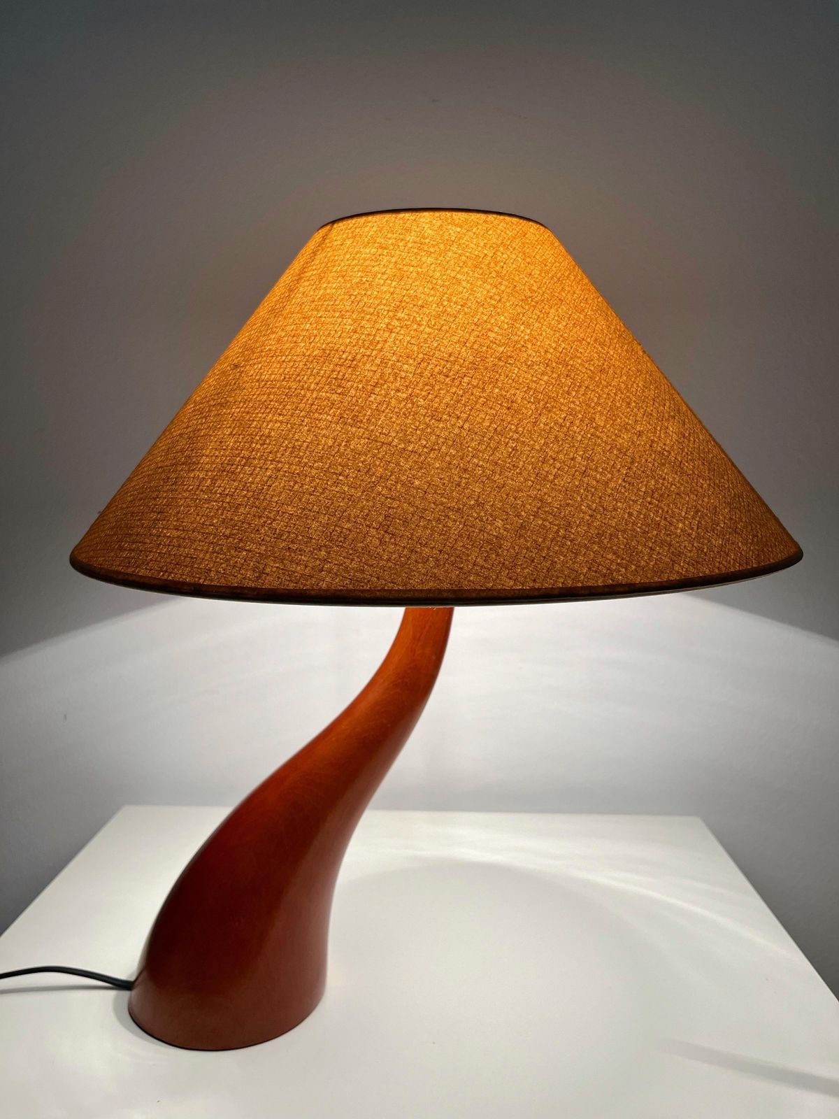 Postmodern "Bonsai" Wood Table Lamp By Josep Llusca For Blauet, Barcelona, 1990s photo vinterior