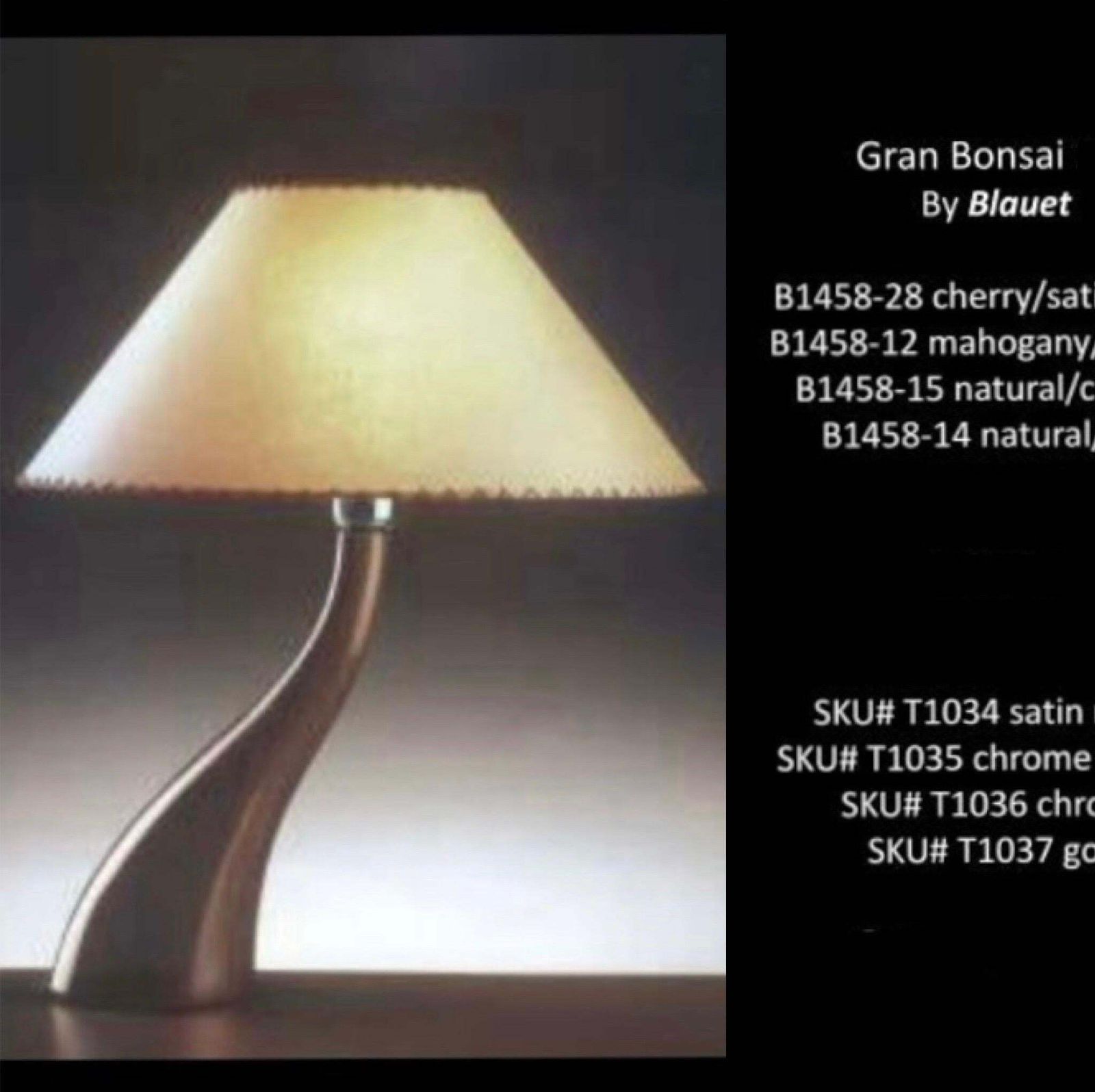 photo furniture Postmodern Set Of Four "Bonsai" Wood Table Lamps By Blauet, Barcelona, 1990s