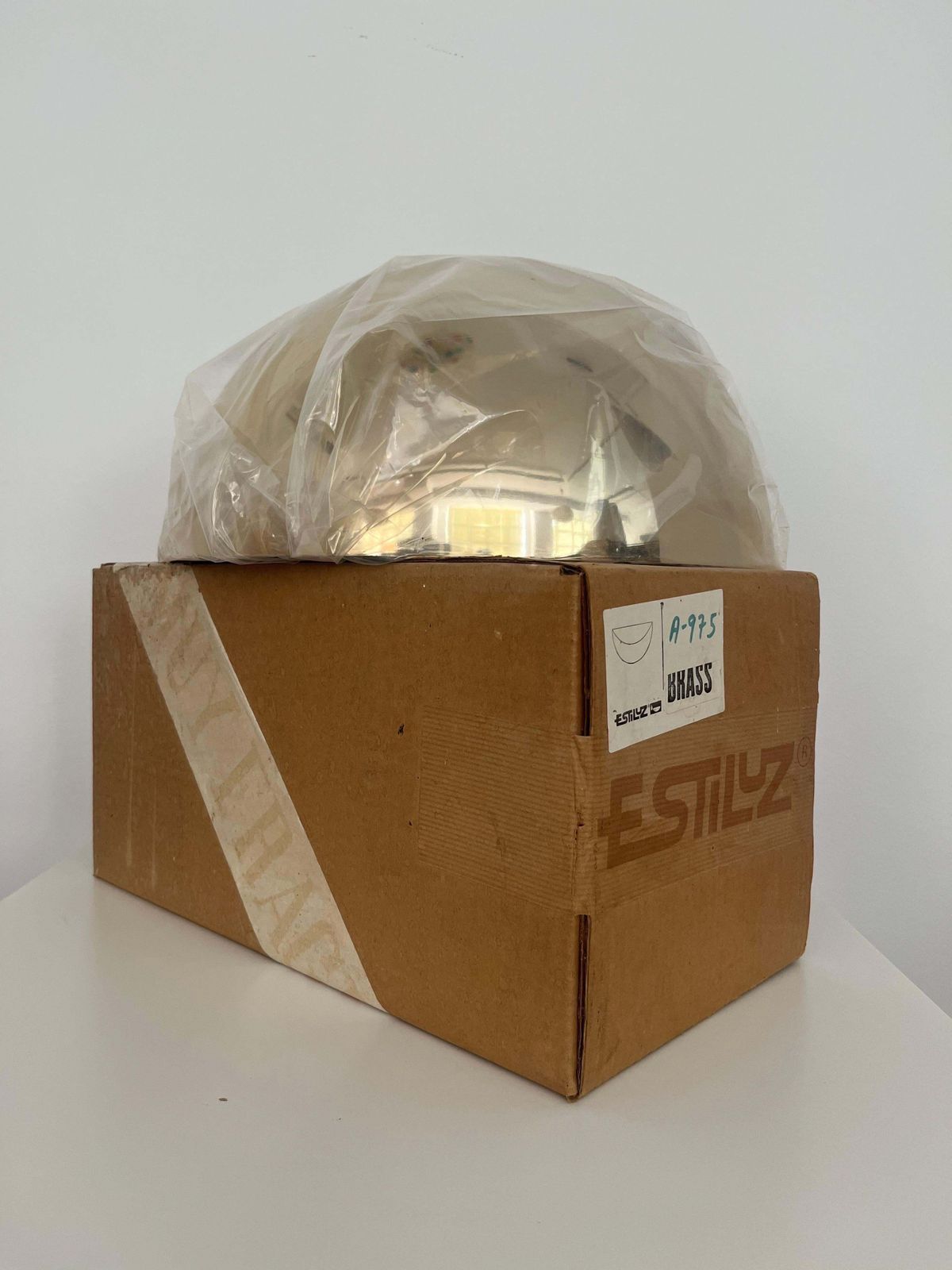 Mid Century Large Gold Set Of Three Wall Sconces By Estiluz, Barcelona, 1970s photo Lighting