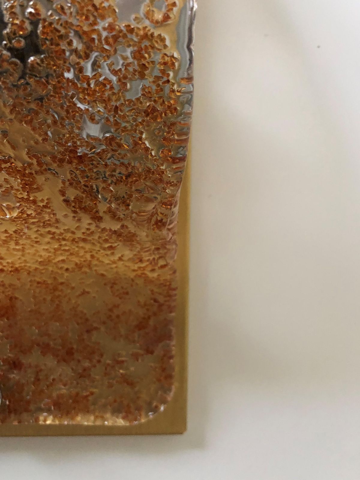 Pair Of Italian Midcentury Caramel Murano Wall Sconces By Mazzega, 1970s photo vinterior