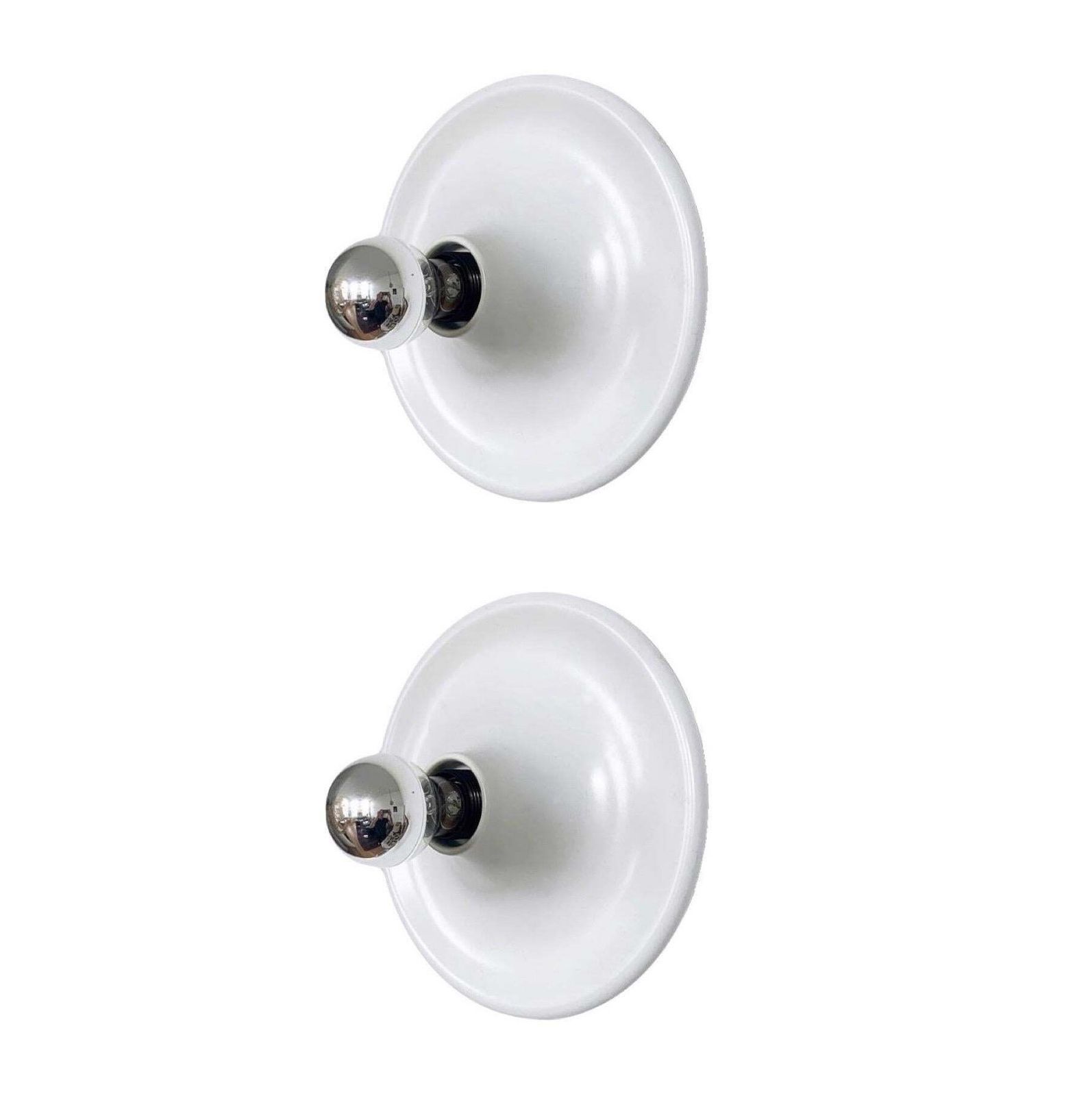 Postmodern Italian Set Of Four White Wall Sconces By Targetti Sankey, 1980s photo for sale